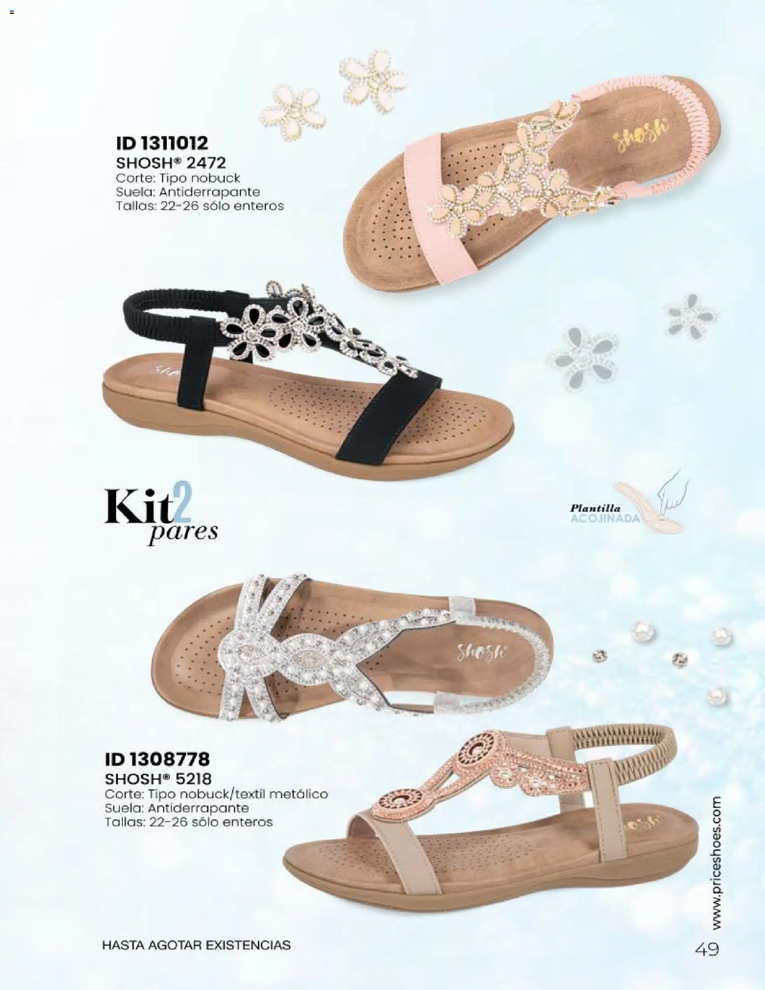 Nuevas ofertas de Price Shoes válidas en toda la República Mexicana desde el 23.04.2026. ¡Encuentra las mejores ofertas en Price Shoes catálogo Sandalias Kits! | Página: 49