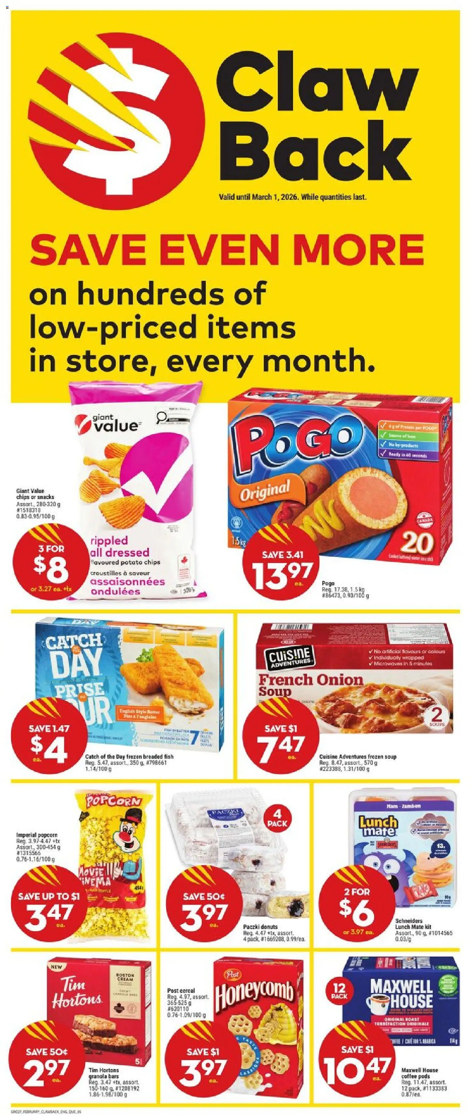 Giant Tiger flyer valid from 04.02.2026 | Page: 7 | Products: Fish, Chips, Cream, Coffee