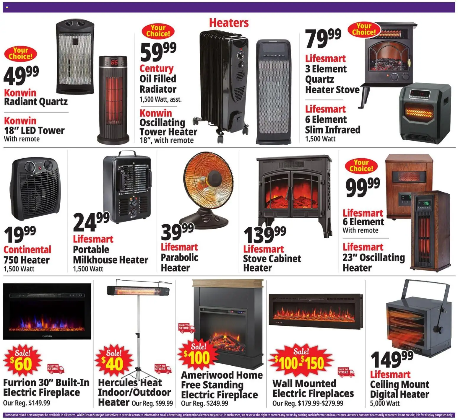 Ocean State Job Lot Weekly Ad - MA - valid from 15.01.2026 | Page: 8 | Products: Radiator, Oil, Stove