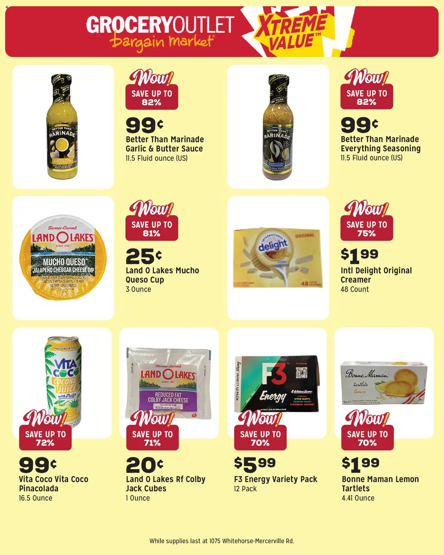 Grocery Outlet Weekly Ad - NJ - valid from 18.03.2026 | Page: 10 | Products: Cheese, Juice, Sauce, Garlic