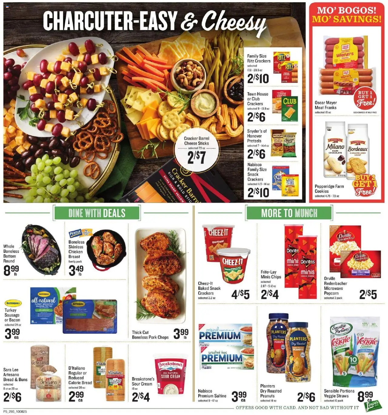 Lowes Foods Weekly Ad - SC - valid from 08.10.2025 | Page: 5 | Products: Cheese, Pork, Cookies, Sausage