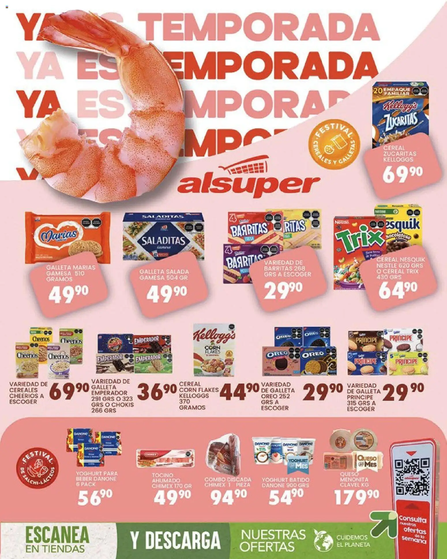 Nuevas ofertas de Alsuper válidas en toda la República Mexicana desde el 17.03.2026. ¡Encuentra las mejores ofertas en Alsuper folleto Casas Grandes! | Página: 8 | Productos: Tocino, Sal, Queso, Cereales