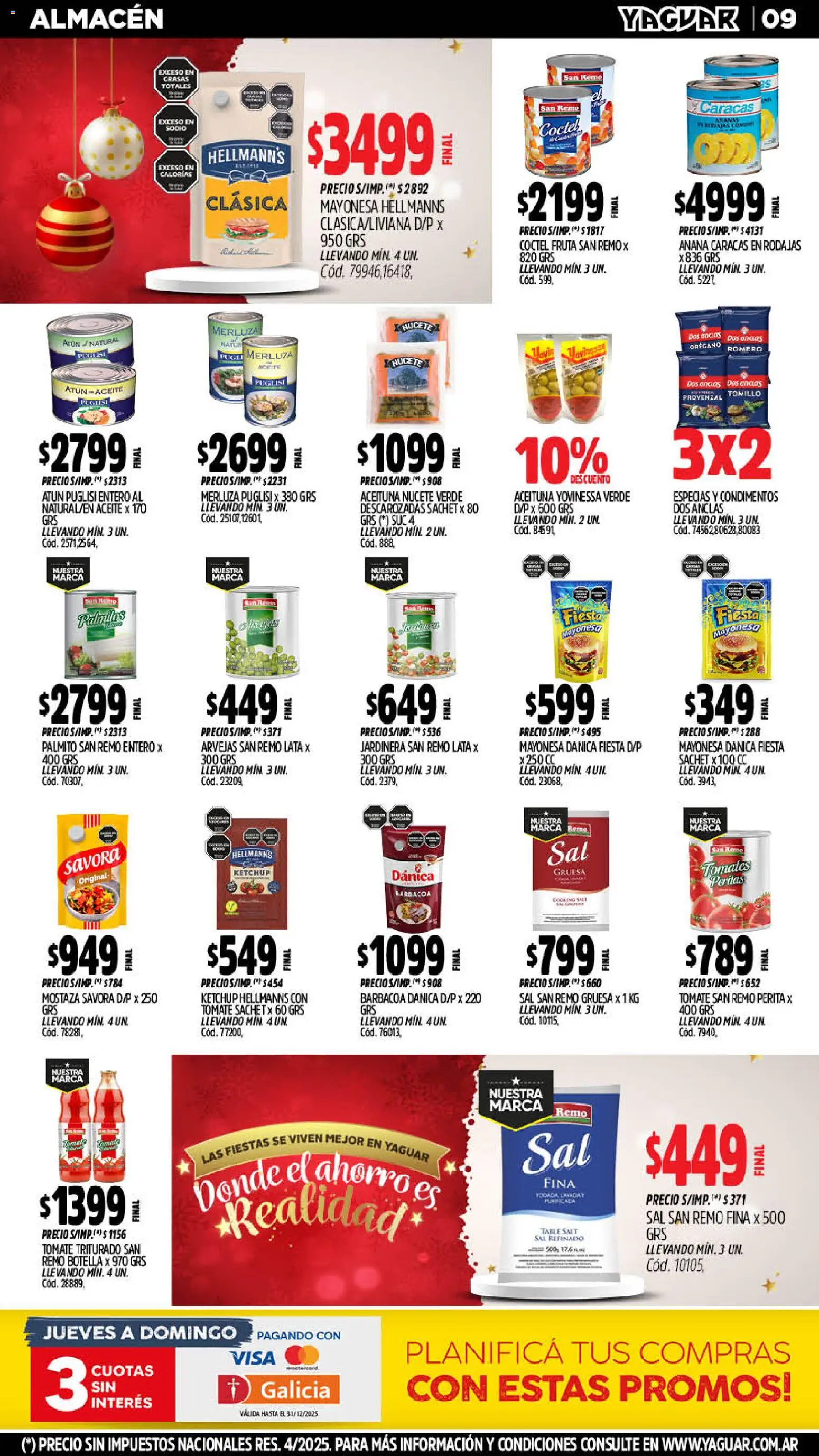 Yaguar catálogo │ válido desde el 29.12.2025 | Página: 10 | Productos: Botella, Ananá, Tomates, Orégano