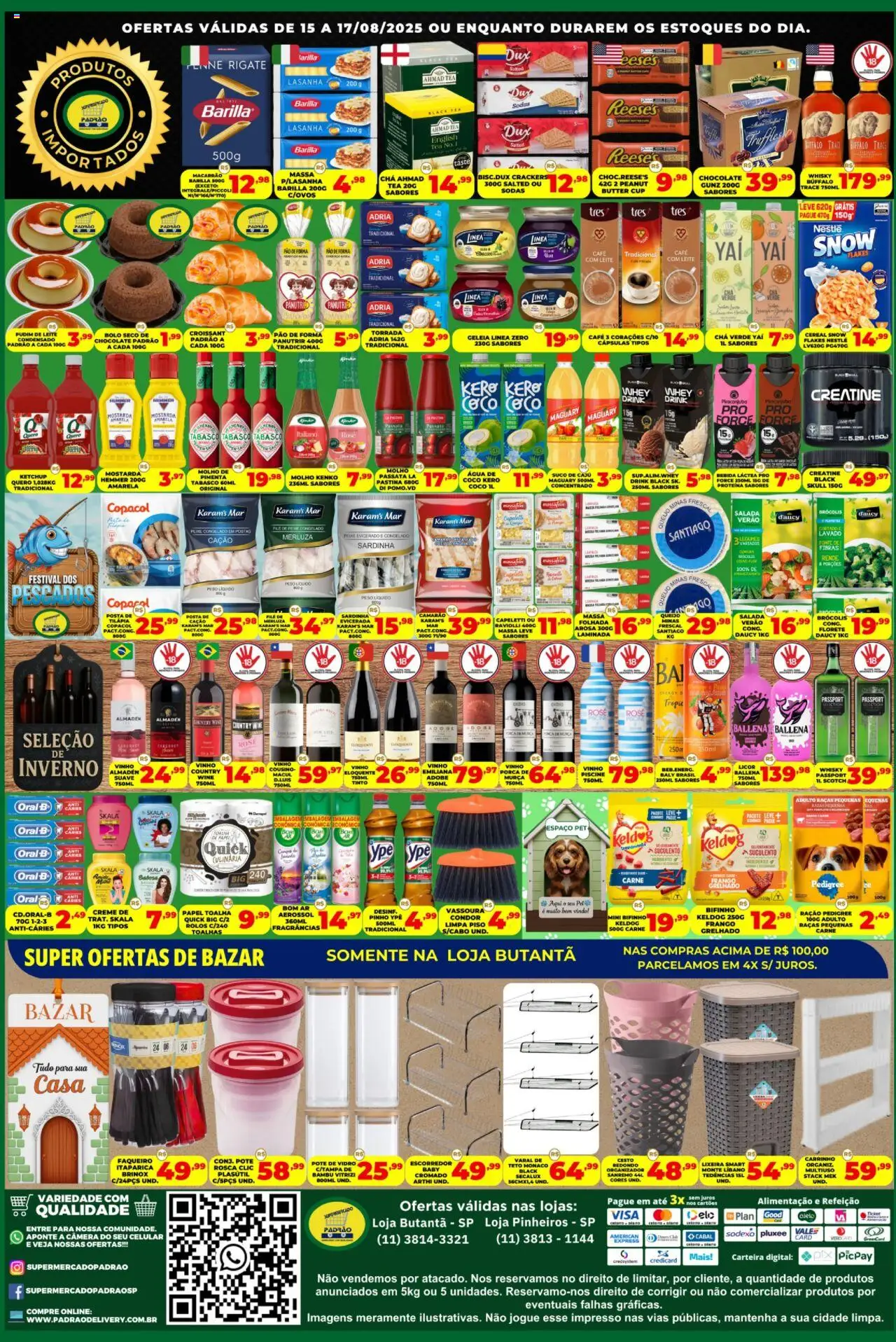 Supermercado Padrão Folheto - válido de 15.08.2025 | Página: 2 | Produtos: Pão, Café, Lixeira, Sardinha