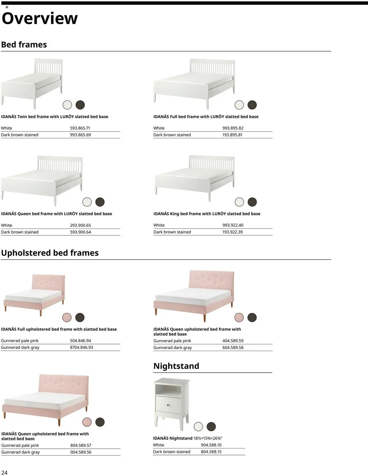 IKEA IDANÄS Series Buying Guide - valid from 01.01.2025 | Page: 24 | Products: Bed, Bed Frame