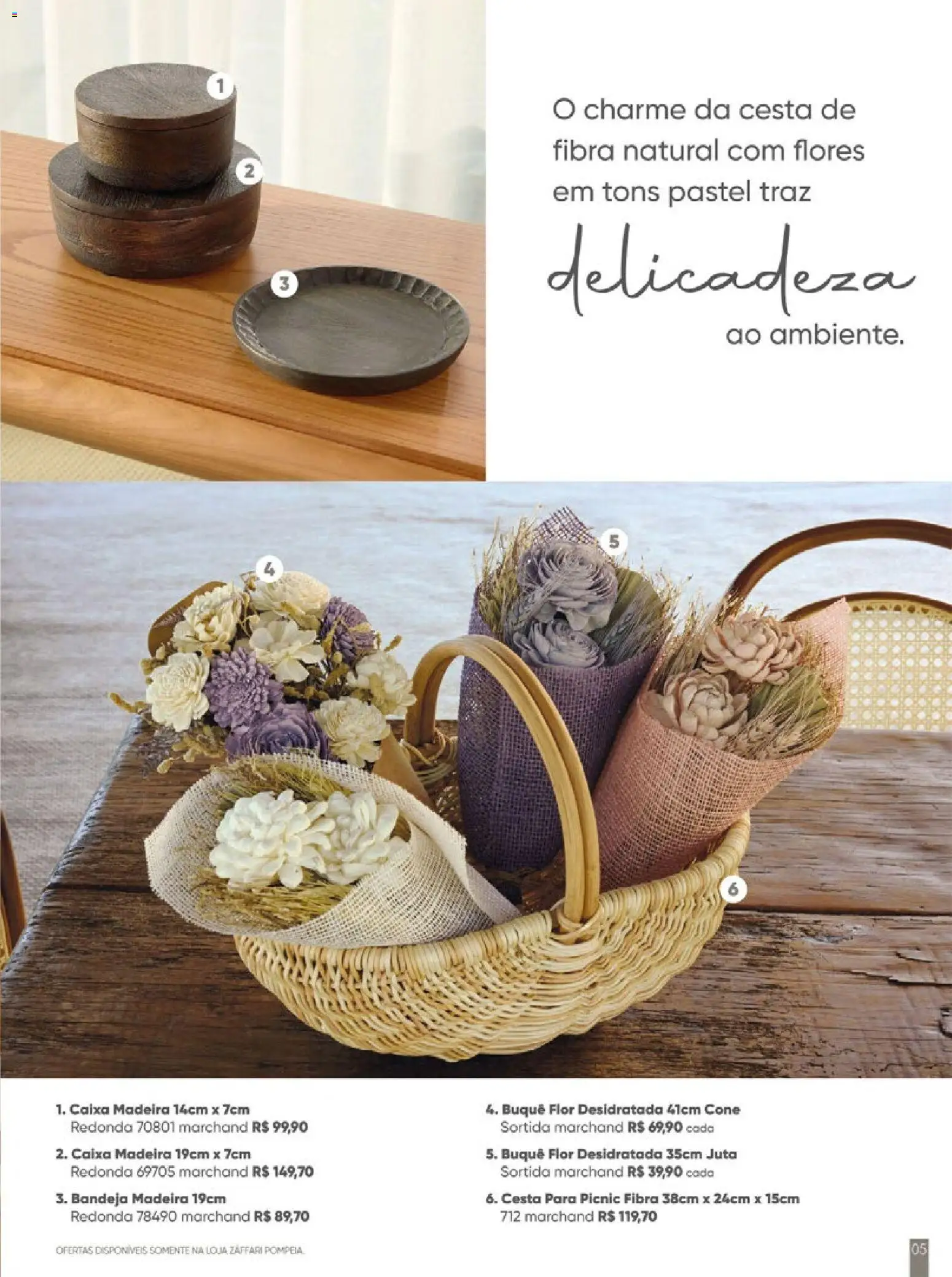 Zaffari Folheto - válido de 27.11.2025 | Página: 5 | Produtos: Flores, Caixa, Cesta, Bandeja