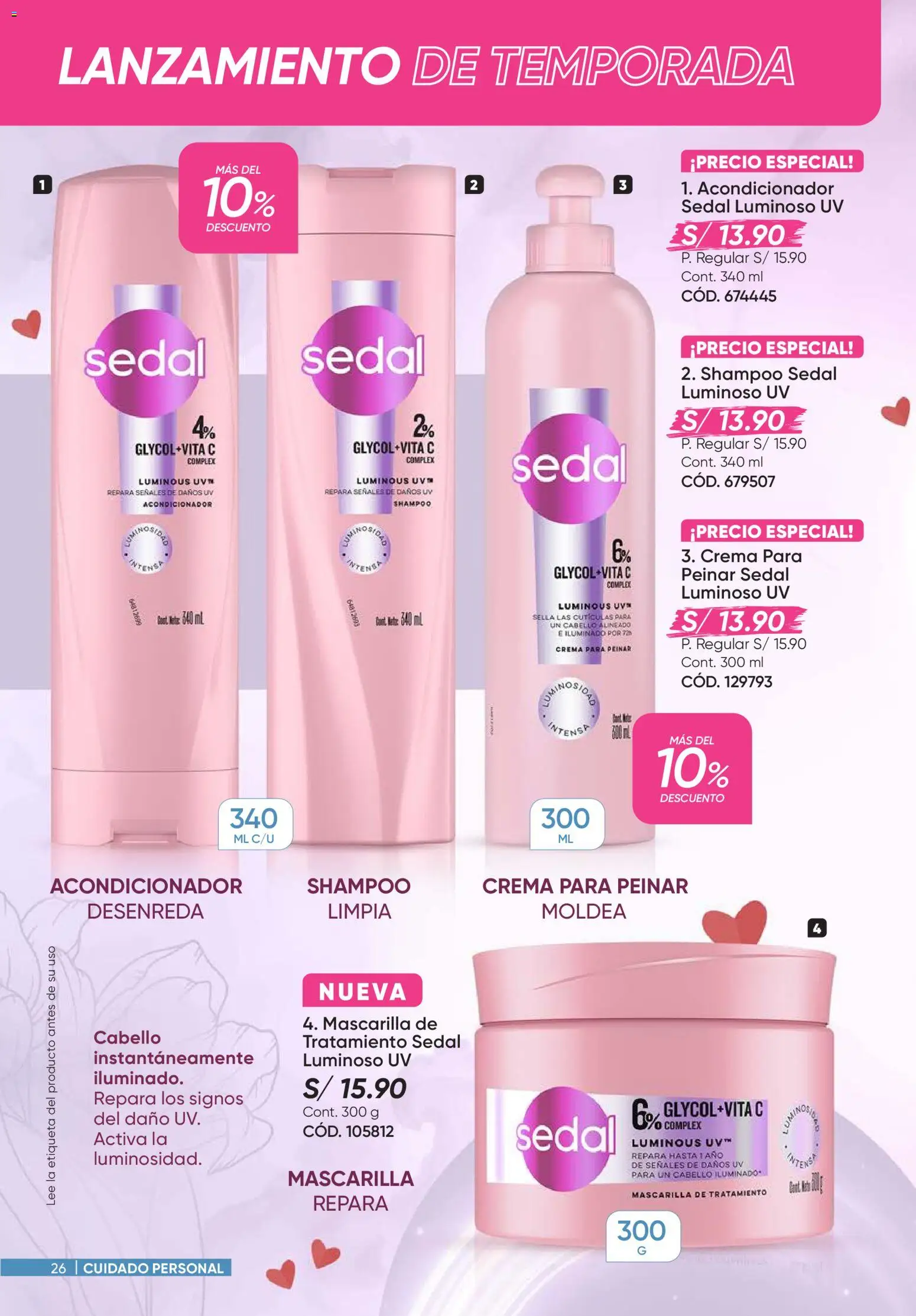 Catálogo Azzorti válido desde 07.01.2026 | Página: 26 | Productos: Shampoo, Acondicionador, Crema