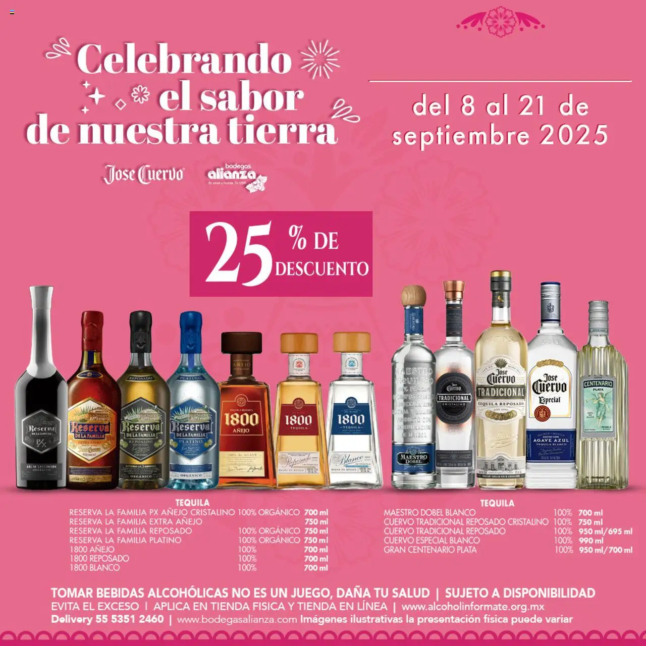 Nuevas ofertas de Bodegas Alianza válidas en toda la República Mexicana desde el 08.09.2025. ¡Encuentra las mejores ofertas en Bodegas Alianza - Catálogo Descuentos Exclusivos! | Página: 3 | Productos: Tequila