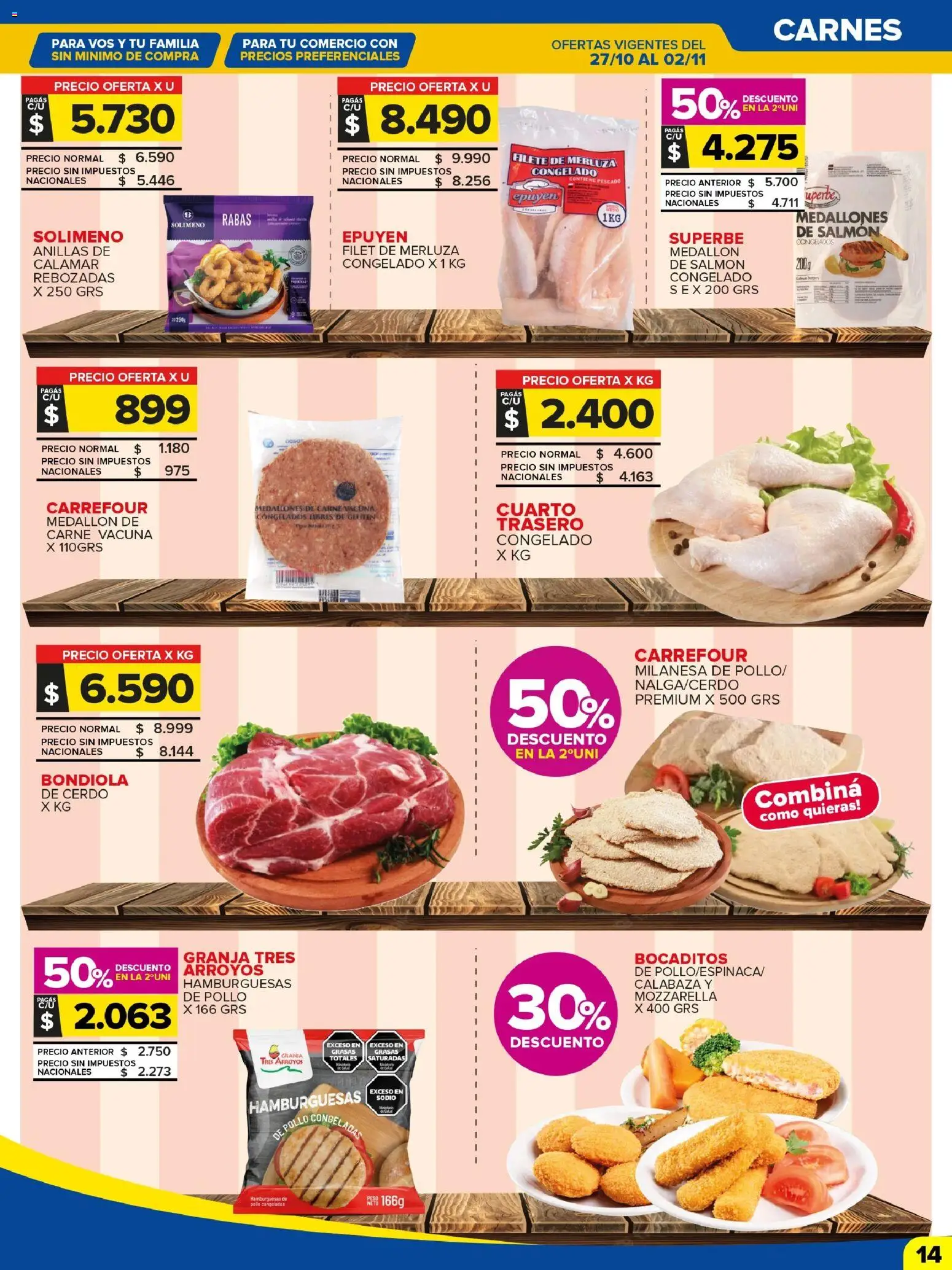 Carrefour Maxi - Catálogo - Chubut │ válido desde el 27.10.2025 | Página: 14 | Productos: Pollo, Milanesa, Pescado, Cerdo