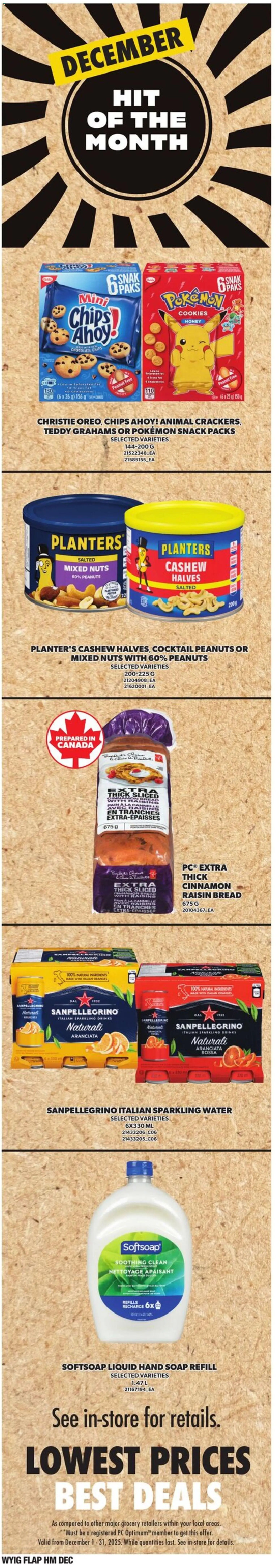 Loblaws flyer valid from 18.12.2025 | Page: 11 | Products: Nuts, Cookies, Soap, Bread