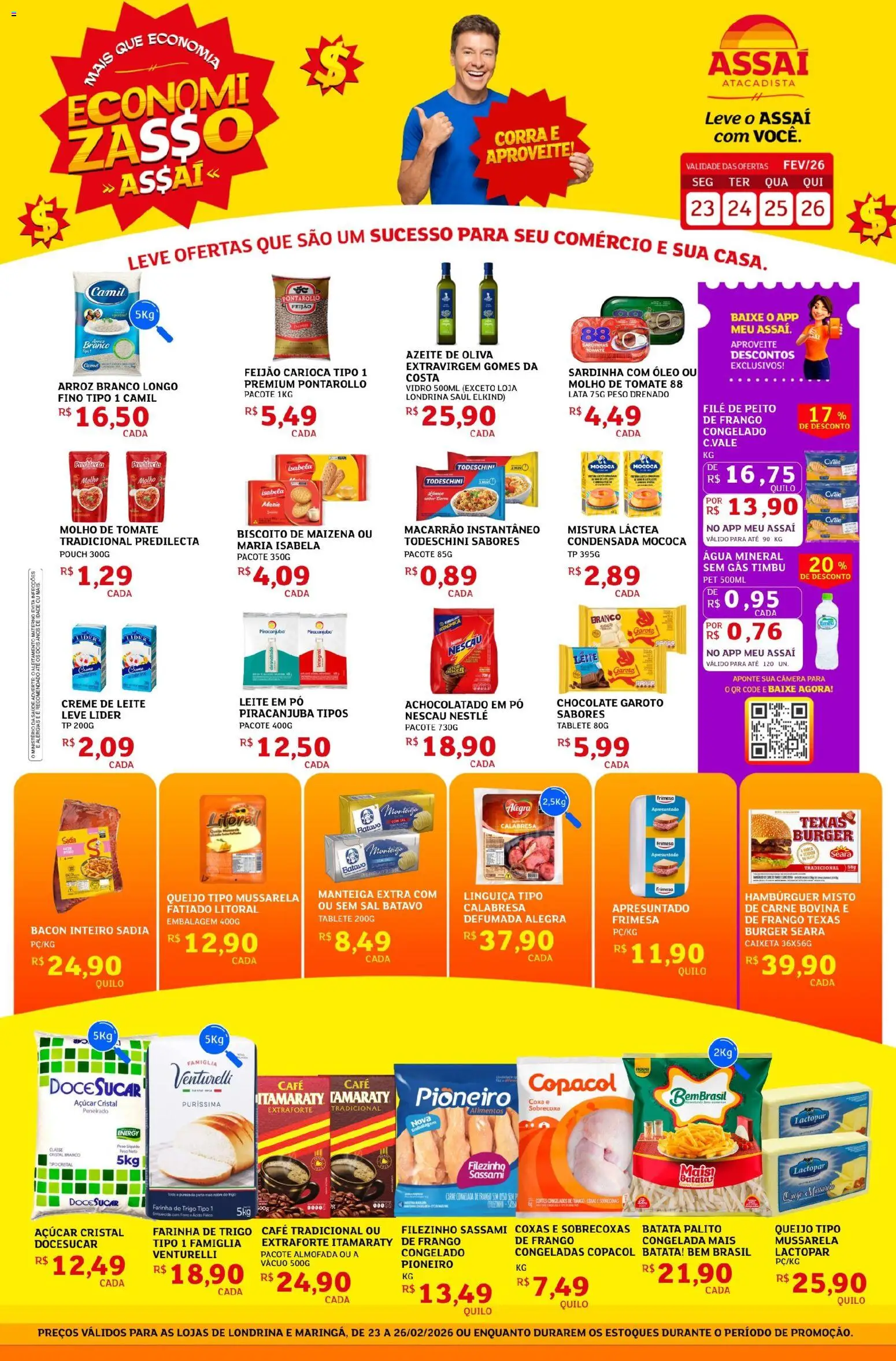 Assaí Atacadista Folheto - válido de 23.02.2026 | Página: 1 | Produtos: Biscoito, Almofada, Arroz, Batata