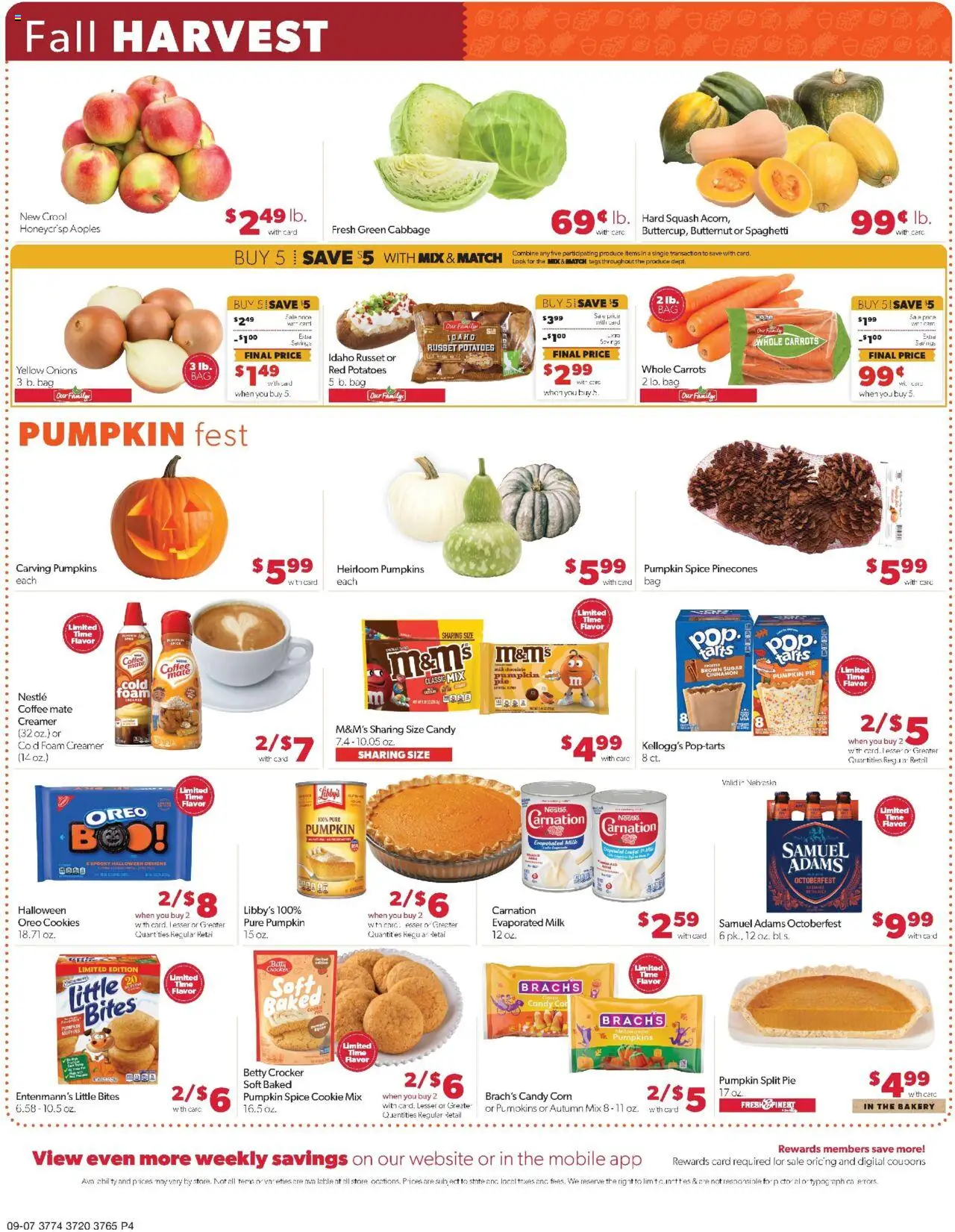 Family Fare Weekly Ad - NE - valid from 07.09.2025 | Page: 4 | Products: Corn, Squash, Milk, Bag