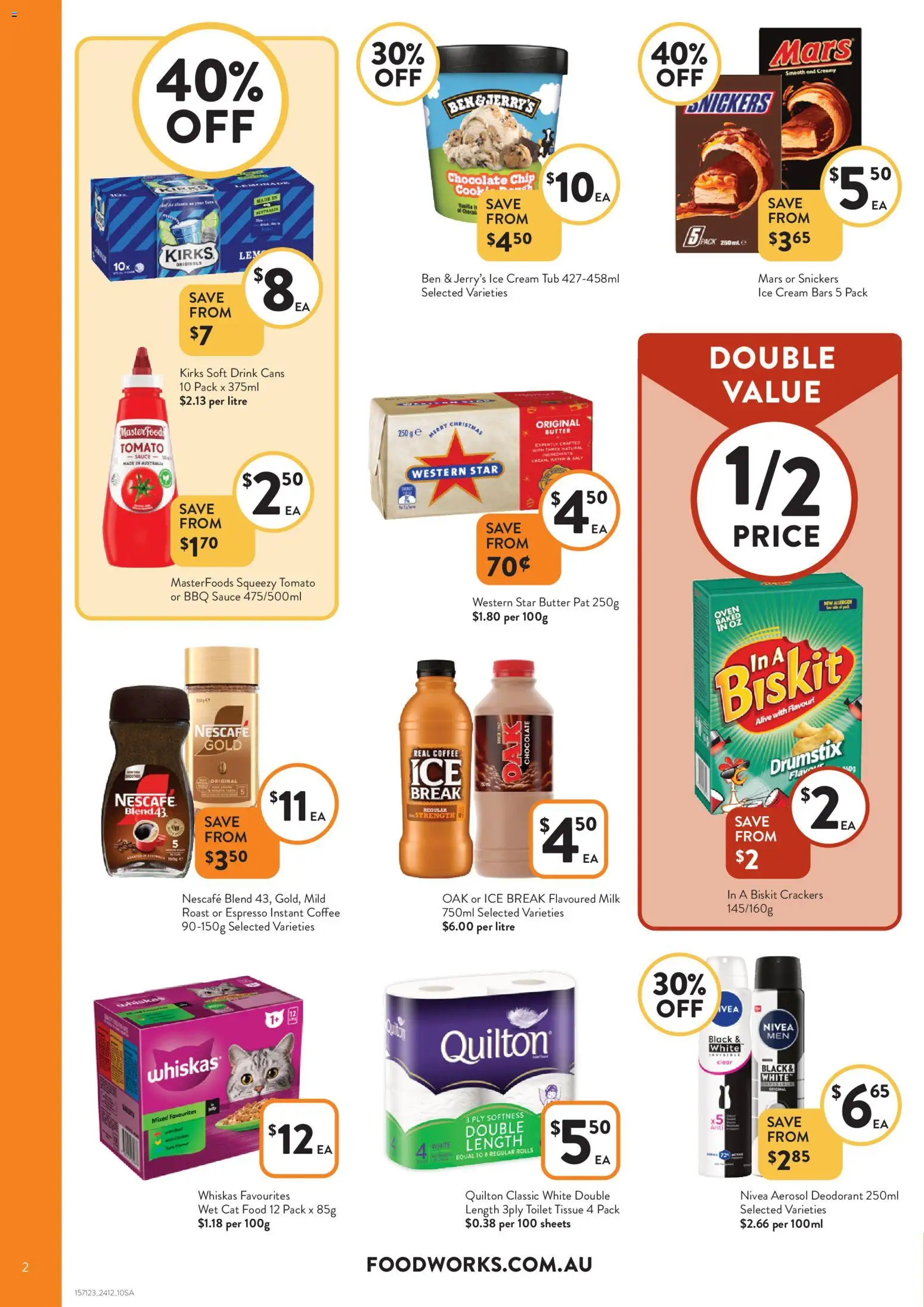 Foodworks catalogue - valid from 24.12.2025 | Page: 2 | Products: BBQ Sauce, Coffee, Ice cream, Sauce