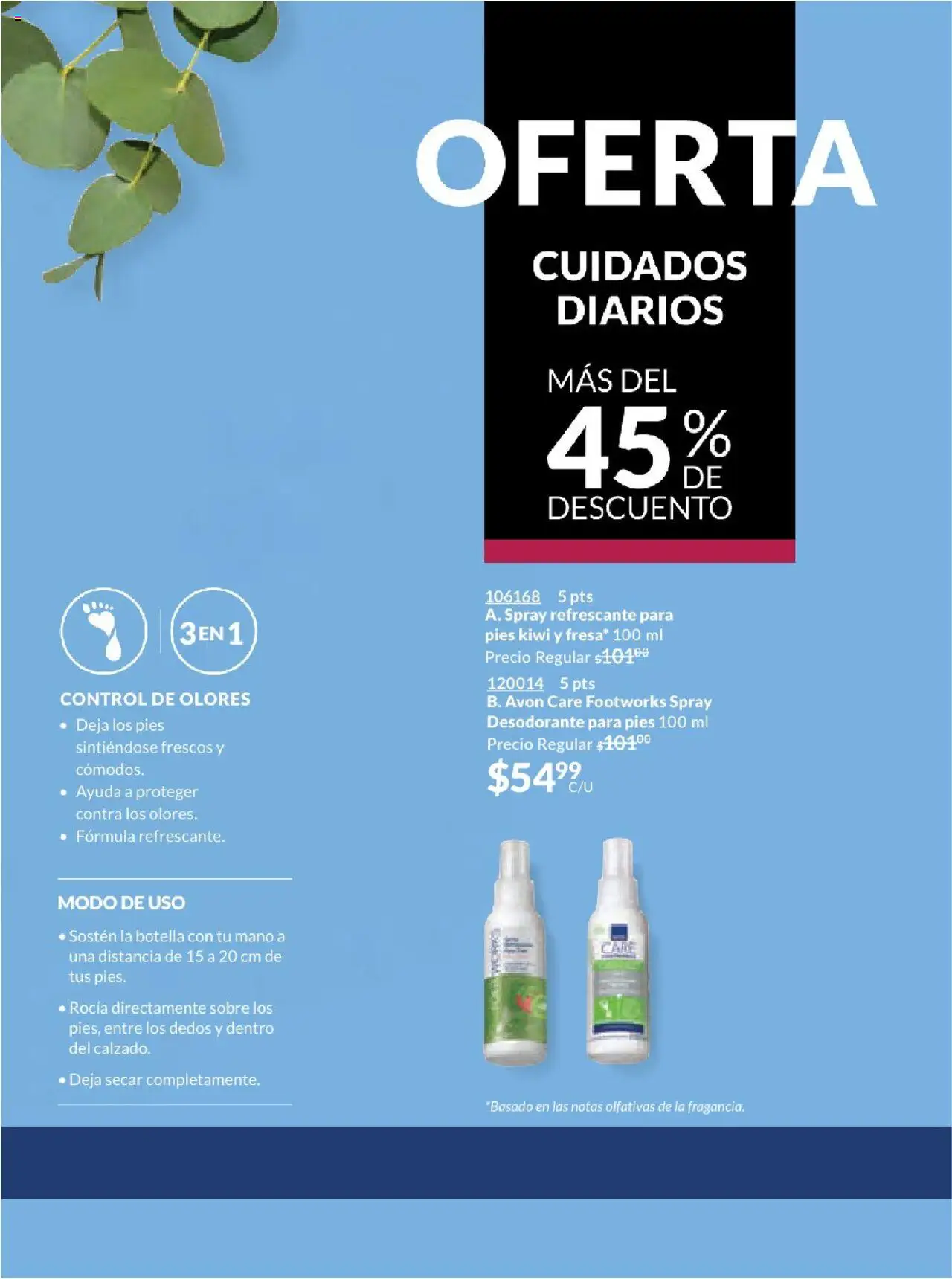 Nuevas ofertas de AVON válidas en toda la República Mexicana desde el 17.03.2025. ¡Encuentra las mejores ofertas en AVON campaña 7 2025! | Página: 204 | Productos: Desodorante, Kiwi, Sostén, Botella
