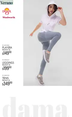 Nuevas ofertas de Del Sol y Woolworth válidas en toda la República Mexicana desde el 24.06.2025. ¡Encuentra las mejores ofertas en Del Sol y Woolworth catálogo Luce El Verano! | Página: 8 | Productos: Leggings, Tenis, Playera