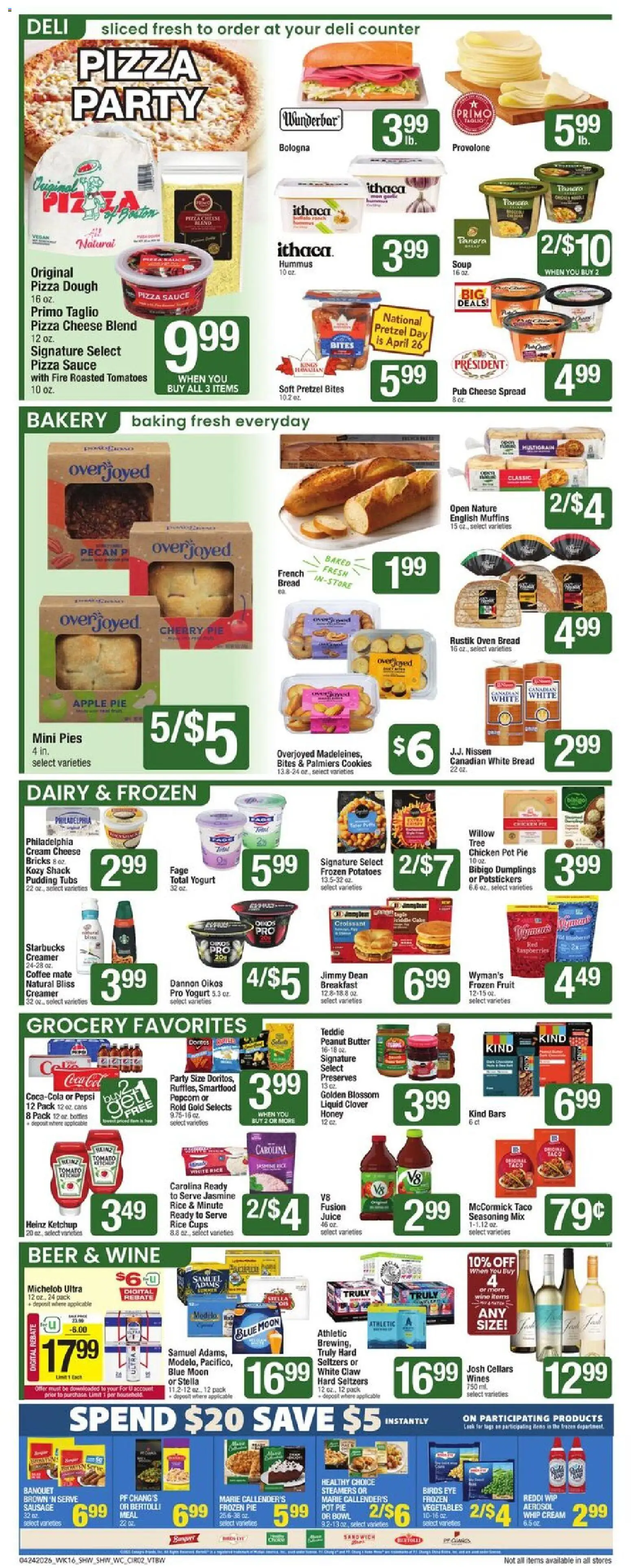 Shaw's Weekly Ad - VT - valid from 24.04.2026 | Page: 2 | Products: Ketchup, Sauce, Apple Pie, Oven
