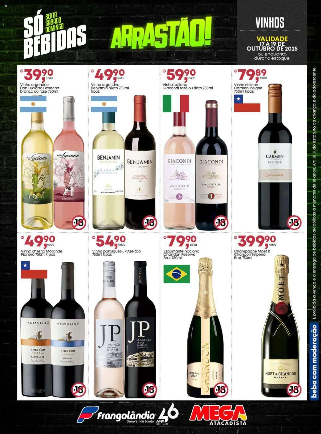 Frangolândia Folheto - válido de 17.10.2025 | Página: 8 | Produtos: Champagne, Espumante, Vinho, Benjamin