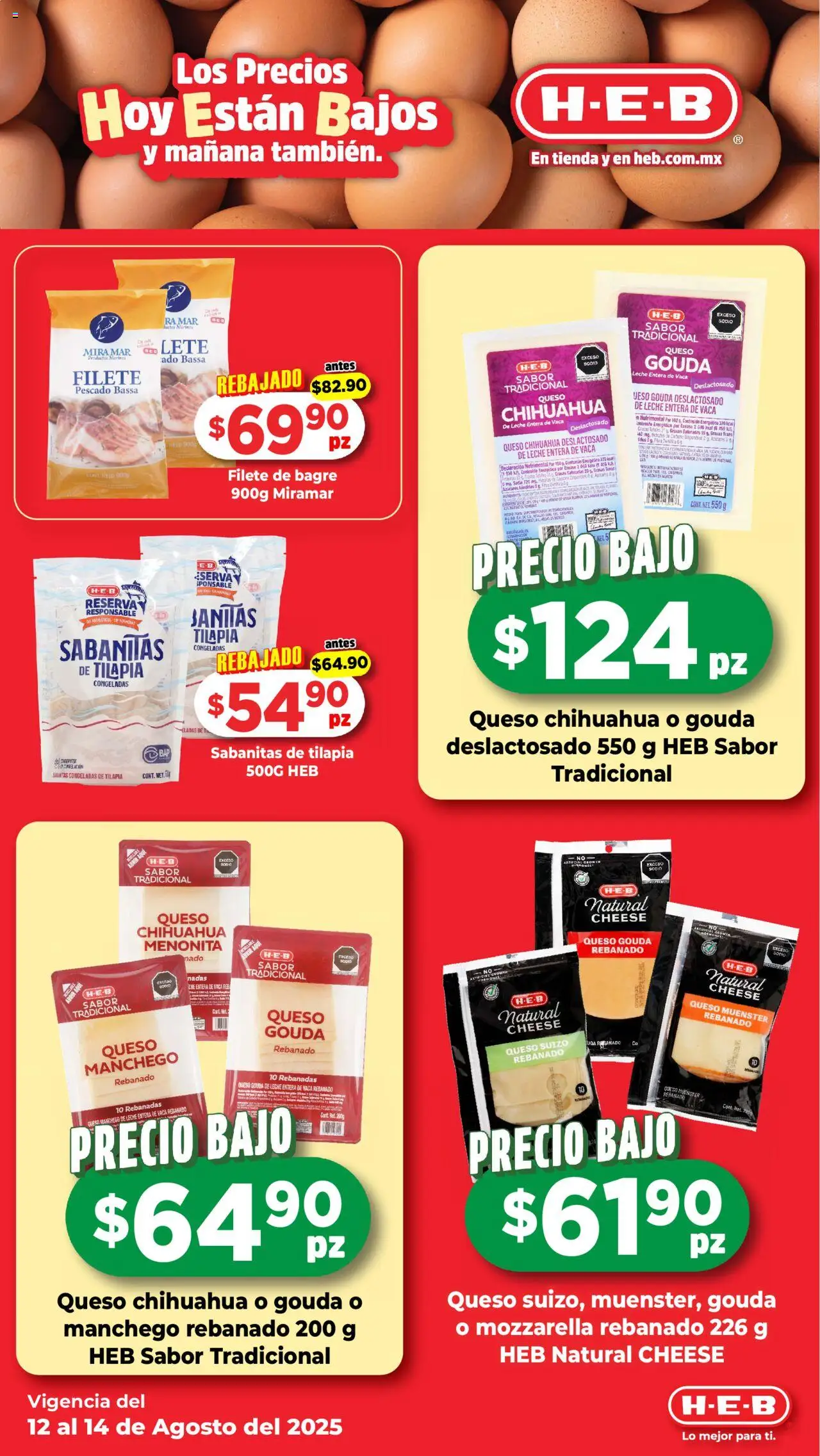 Nuevas ofertas de H-E-B válidas en toda la República Mexicana desde el 12.08.2025. ¡Encuentra las mejores ofertas en H-E-B - Folleto! | Página: 2 | Productos: Leche, Queso