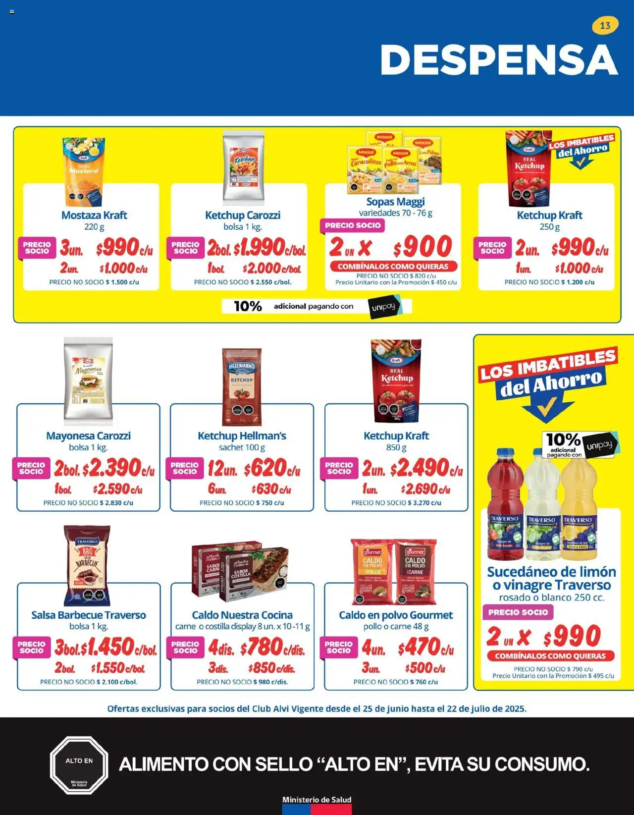 Alvi catálogo │ válido desde el 25.06.2025 | Página: 13 | Productos: Limón, Polvo, Arroz, Mayonesa
