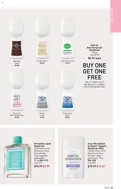 Preview of Perfumed Liquid Deodorant, Soft floral scent. Aluminum-free. Fast-drying. Easy fingertip application. 59 ml from shop Avon valid from 25.09.2025 | Page: 41