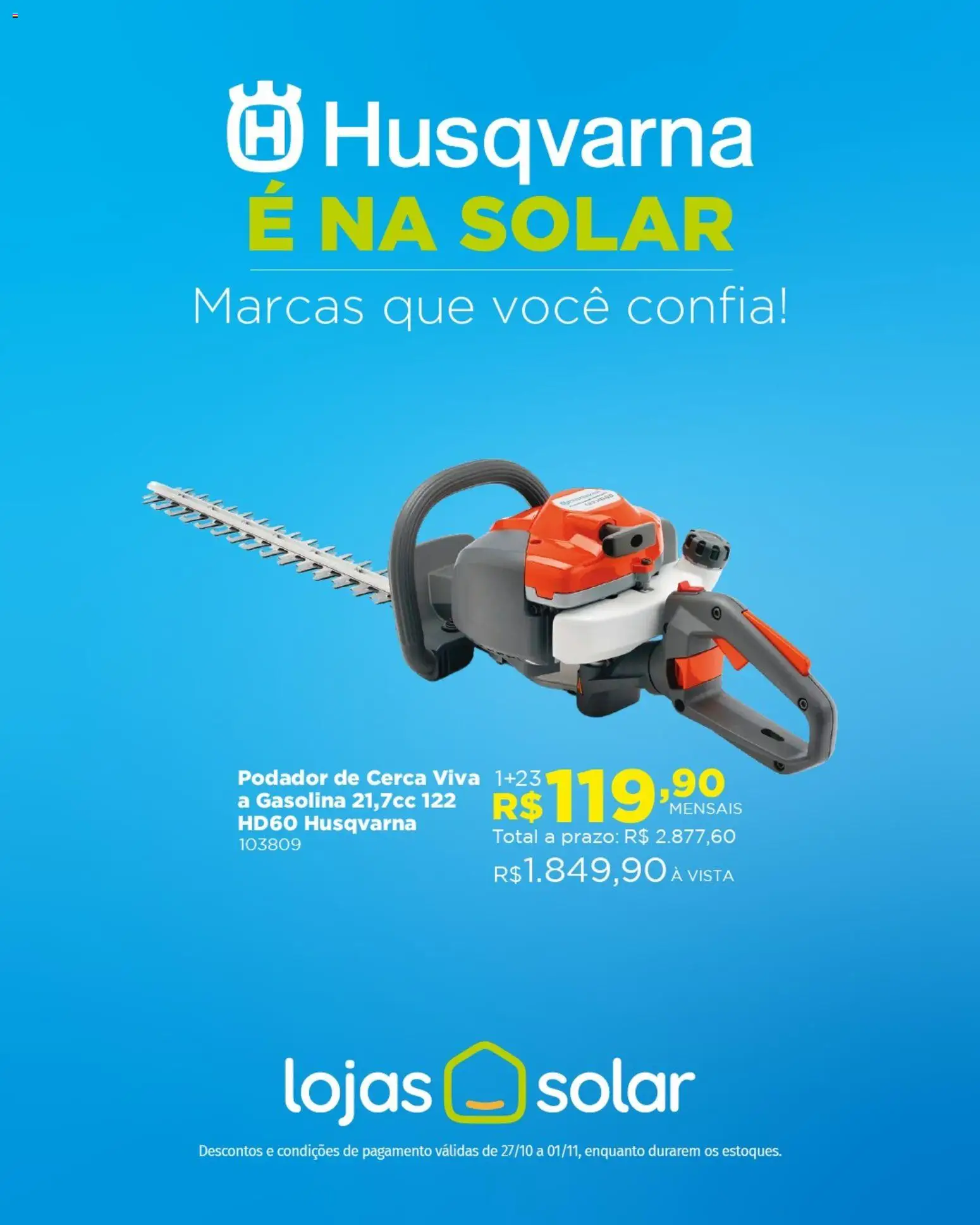 Lojas Solar Folheto - válido de 27.10.2025 | Página: 1 | Produtos: Cerca
