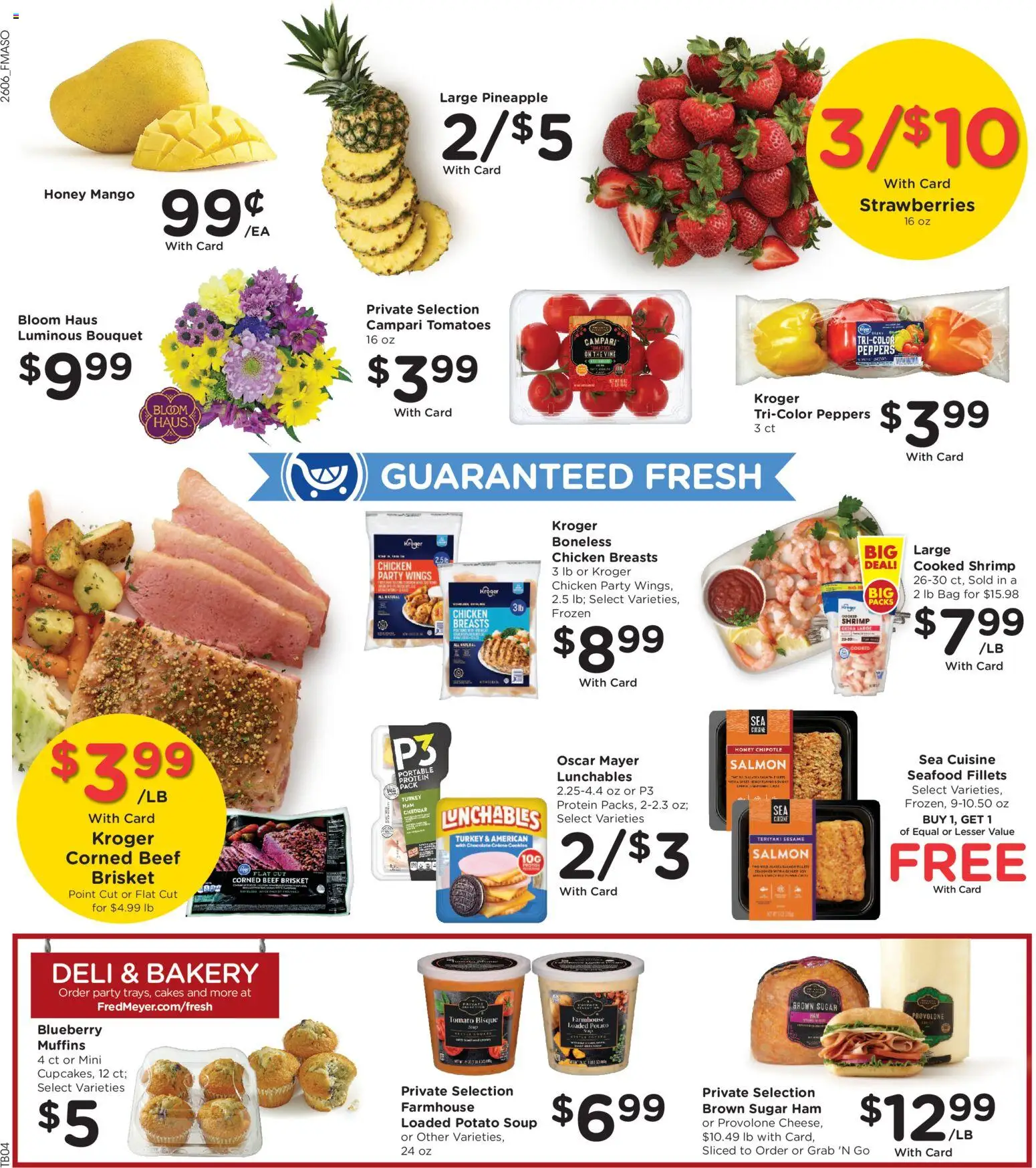 Fred Meyer Weekly Ad - valid from 11.03.2026 | Page: 11 | Products: Peppers, Ham, Strawberries, Seafood
