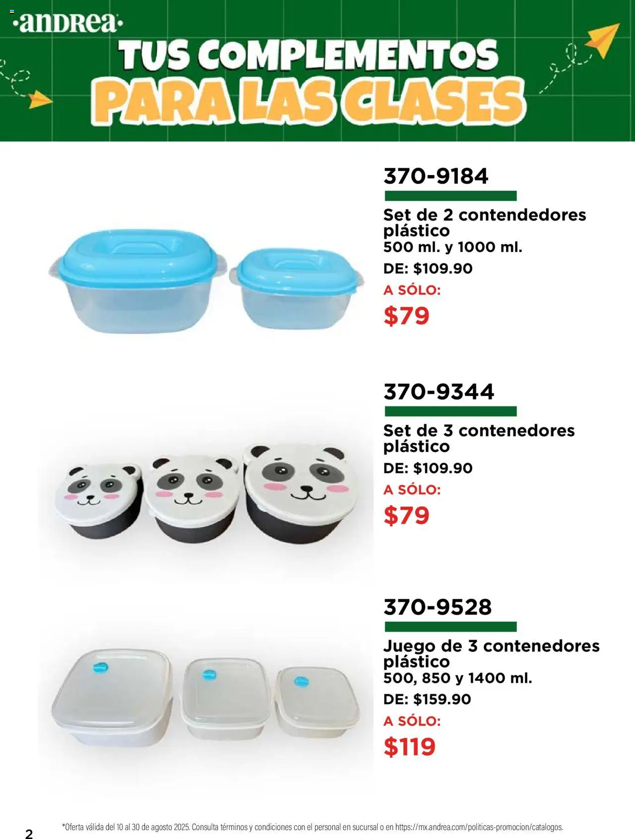 Nuevas ofertas de Andrea válidas en toda la República Mexicana desde el 10.08.2025. ¡Encuentra las mejores ofertas en Andrea - Catálogo Regreso a Clases! | Página: 2 | Productos: Juego