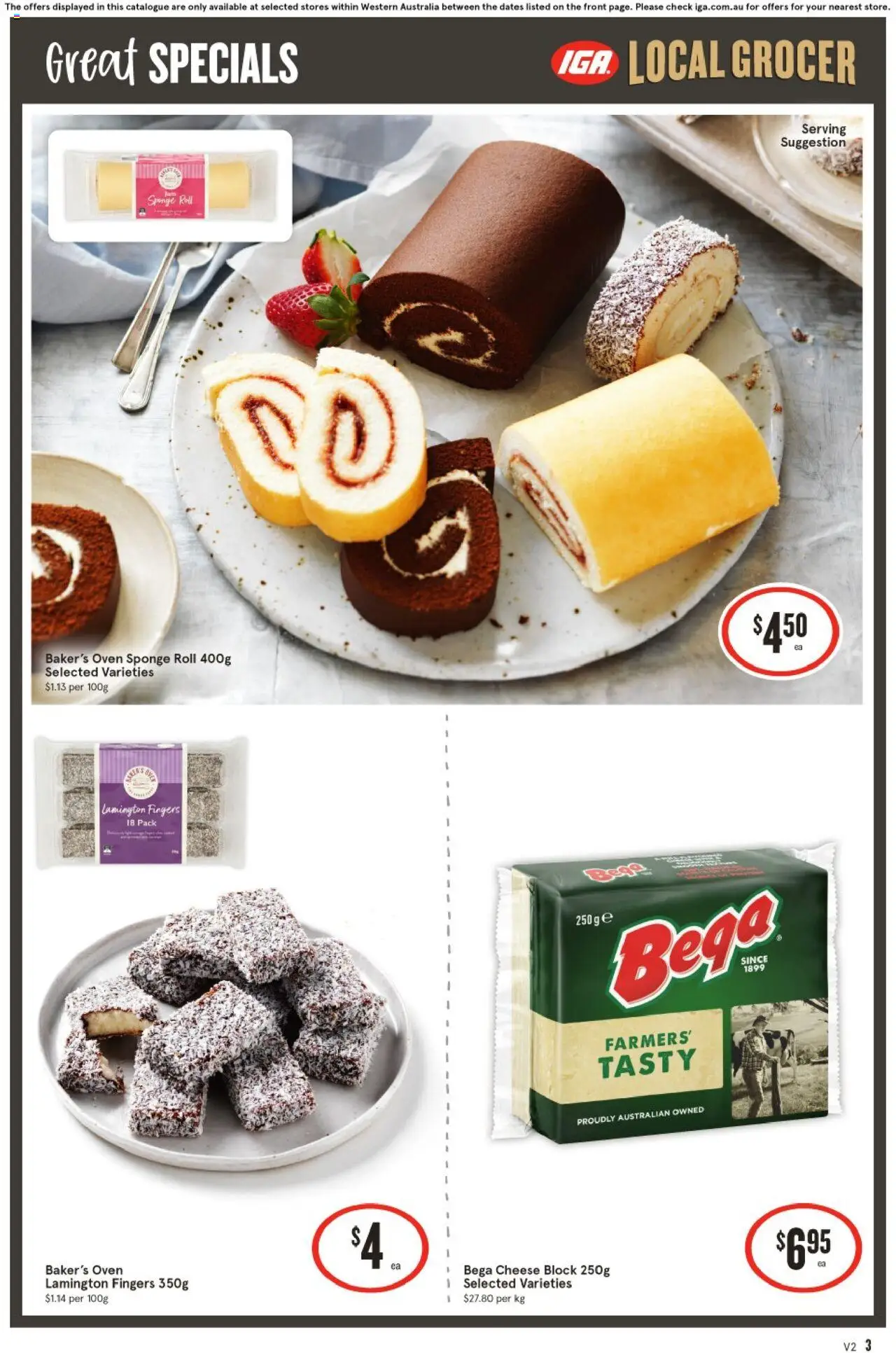 IGA catalogue - valid from 13.08.2025 | Page: 3 | Products: Cheese, Sponge, Oven