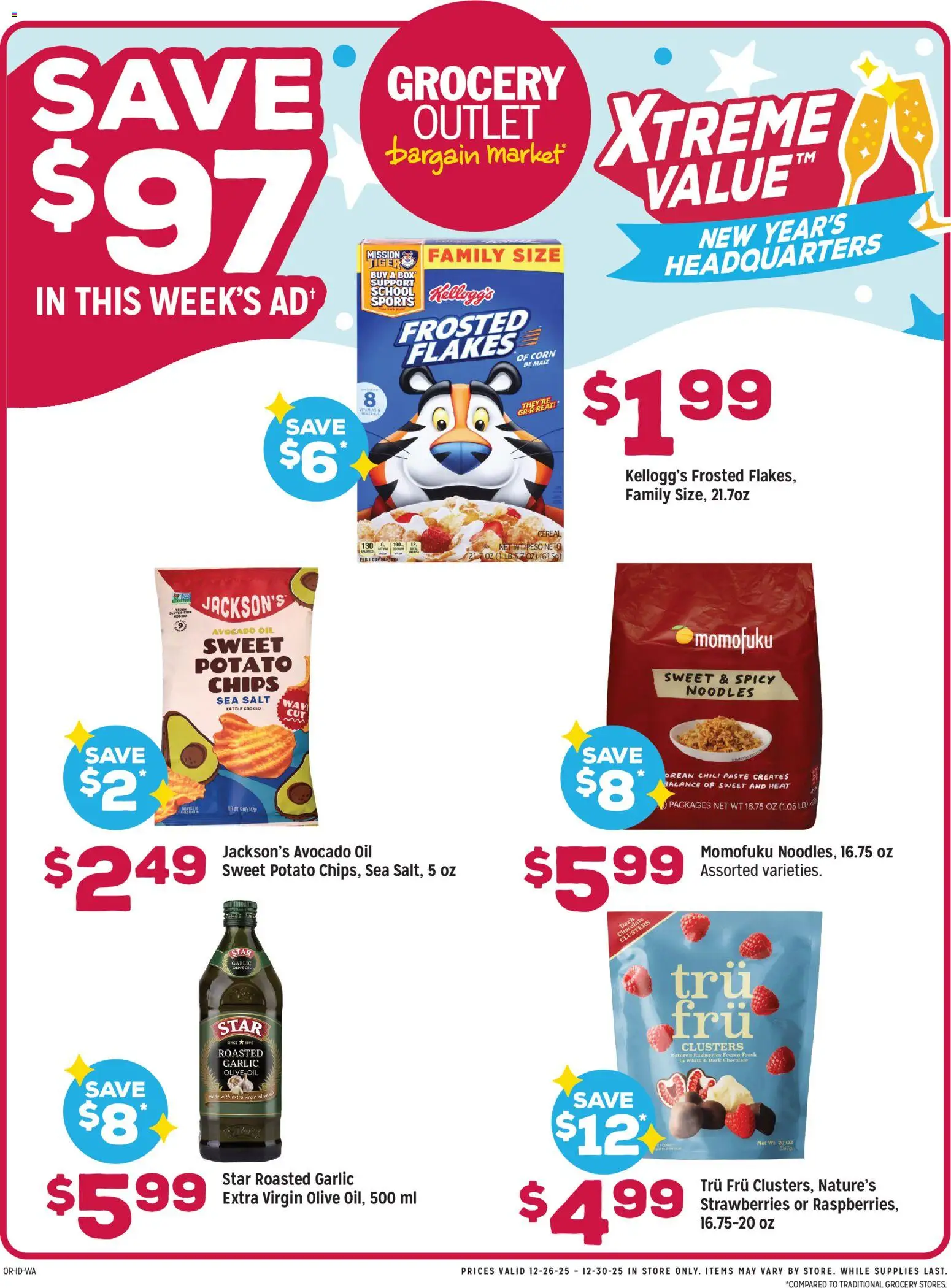 Grocery Outlet Weekly Ad - WA - valid from 24.12.2025 | Page: 1 | Products: Avocado, Salt, Garlic, Kettle