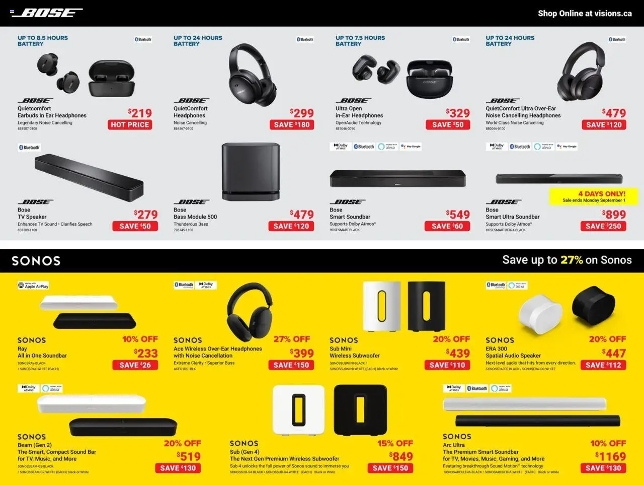 Visions flyer valid from 29.08.2025 | Page: 5 | Products: Tv, Audio, Speaker, Battery