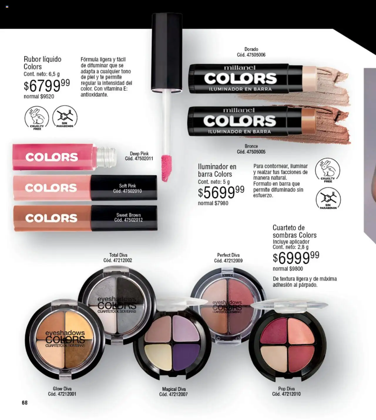 Millanel catálogo │ válido desde el 23.06.2025 | Página: 68 | Productos: Iluminador, Rubor, Té