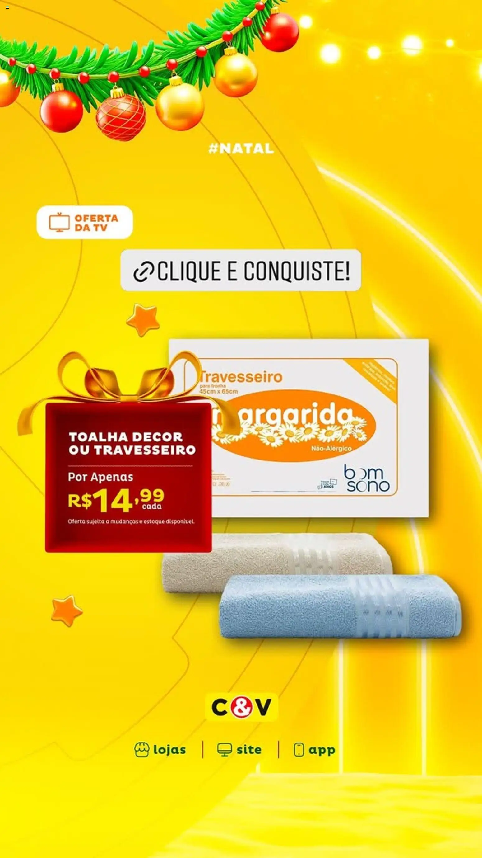 Casa e Video Folheto - válido de 26.12.2025 | Página: 1 | Produtos: Travesseiro, Tv, Fronha