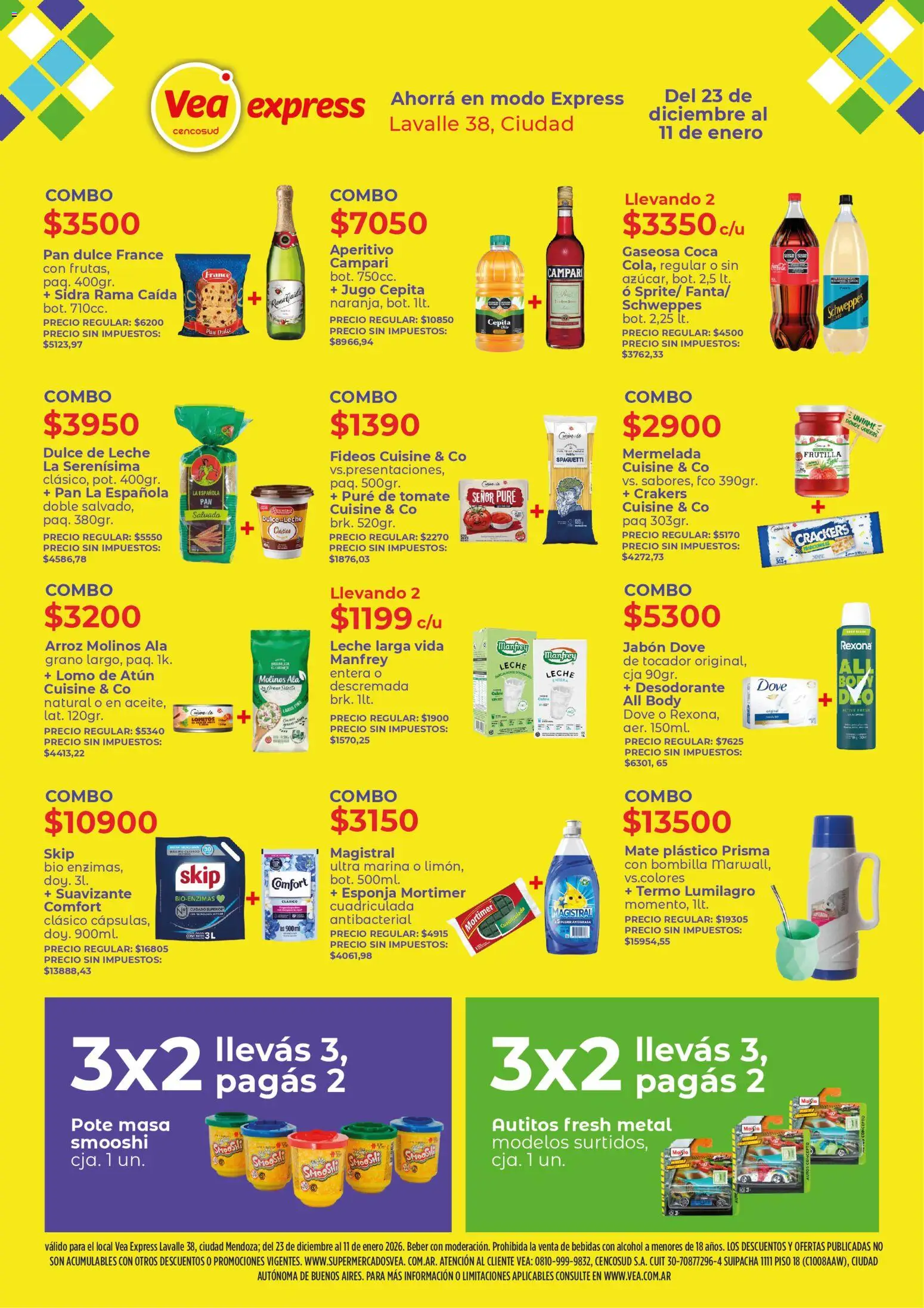 Vea - Ofertas Vea Express Lavalle │ válido desde el 23.12.2025 | Página: 1 | Productos: Frutilla, Dulce de leche, Gaseosa, Esponja