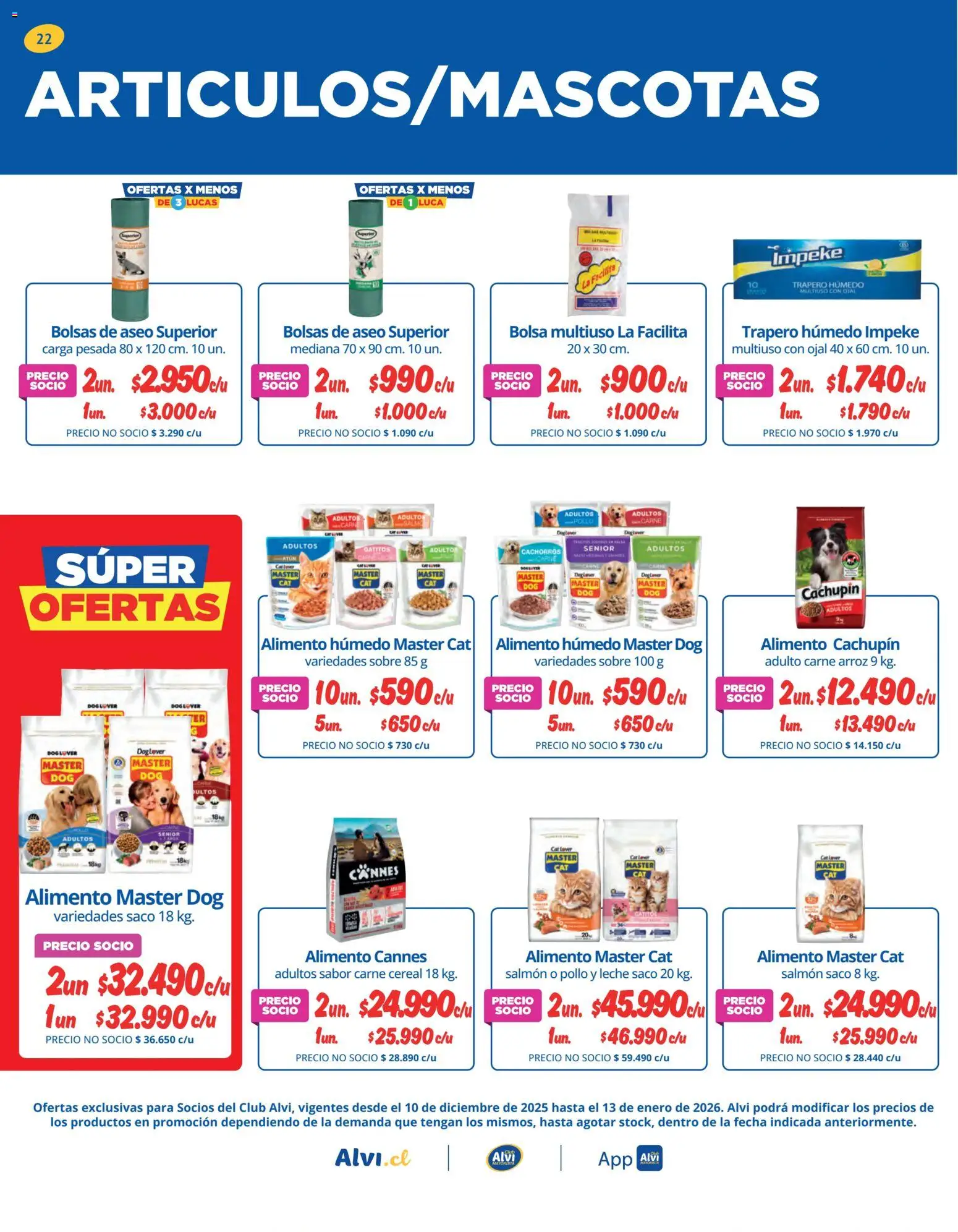 Alvi catálogo │ válido desde el 10.12.2025 | Página: 22 | Productos: Atún, Trapero, Pollo, Arroz