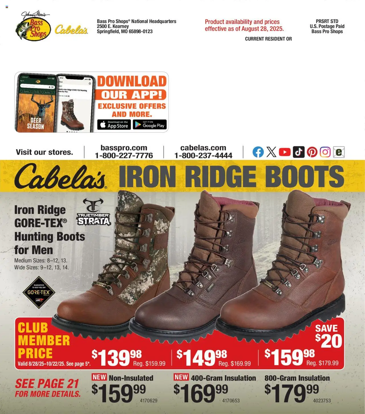 Cabela's Deer Hunting 25 - valid from 01.10.2025 | Page: 64 | Products: Ridge, Hunting Boots, Boots, Iron