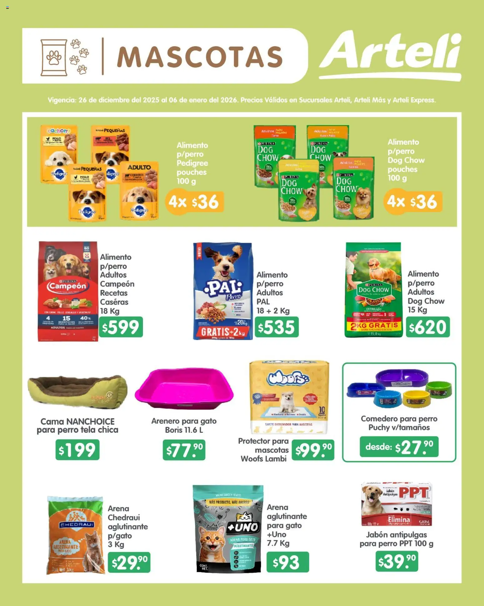 Nuevas ofertas de Arteli válidas en toda la República Mexicana desde el 26.12.2025. ¡Encuentra las mejores ofertas en Arteli folleto Quincenal! | Página: 18 | Productos: Pollo, Cereales, Tapete, Jabón