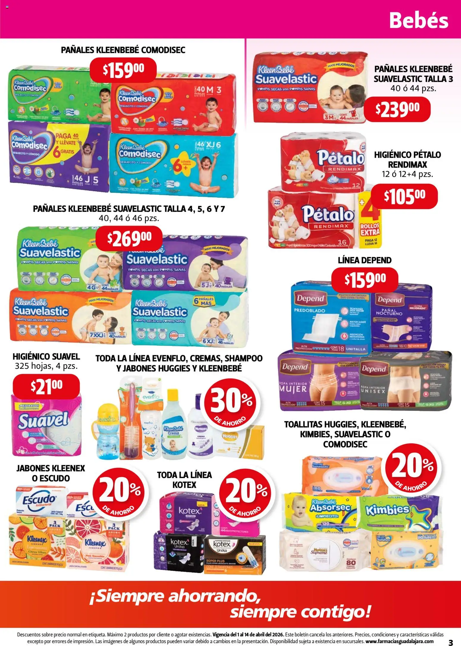 Nuevas ofertas de Farmacia Guadalajara válidas en toda la República Mexicana desde el 01.04.2026. ¡Encuentra las mejores ofertas en Farmacia Guadalajara catálogo! | Página: 3