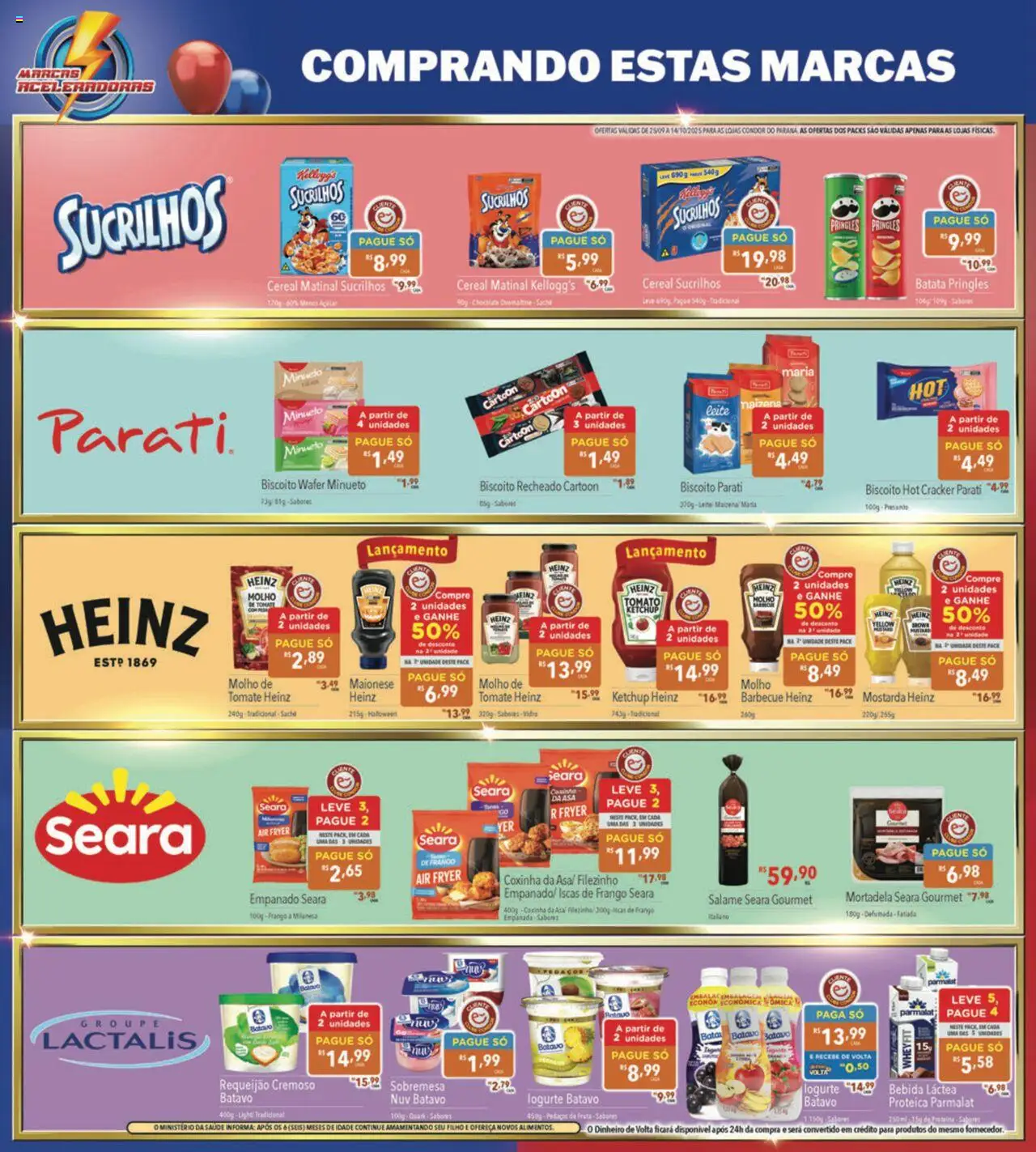 Supermercados Condor Folheto - válido de 25.09.2025 | Página: 4 | Produtos: Sucrilhos, Batata, Frango, Requeijão