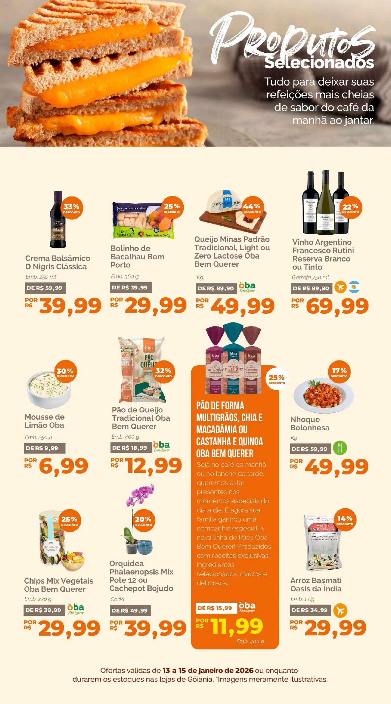 Oba Hortifruti Folheto - válido de 13.01.2026 | Página: 6 | Produtos: Bacalhau, Cachepot, Queijo, Café