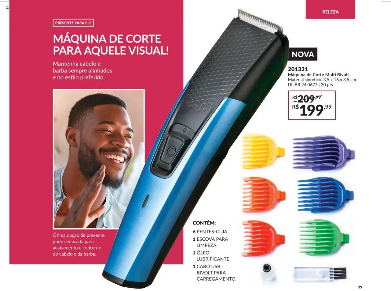 Avon Folheto - válido de 16.06.2025 | Página: 39 | Produtos: Escova, Óleo, Cabo, USB