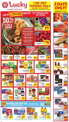 Preview of Lucky Supermarkets weekly ads valid from 30.07.2025