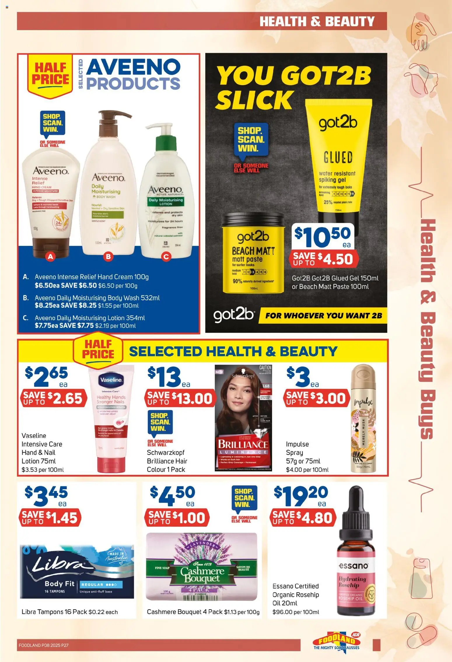 Foodland catalogue - valid from 04.03.2026 | Page: 27 | Products: Fragrance, Cream, Water, Rosehip oil