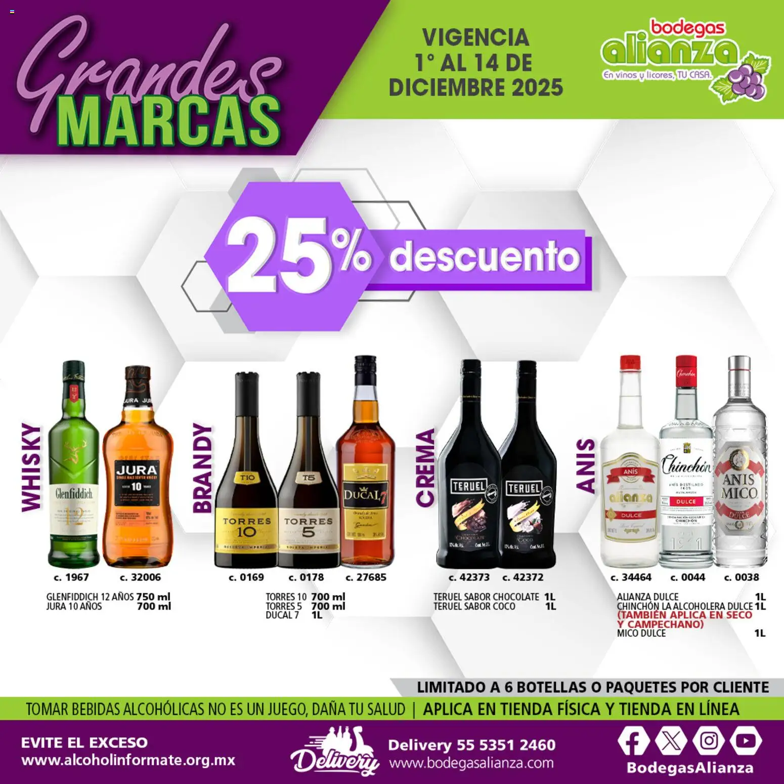 Nuevas ofertas de Bodegas Alianza válidas en toda la República Mexicana desde el 01.12.2025. ¡Encuentra las mejores ofertas en Bodegas Alianza catálogo Grandes Marcas! | Página: 11 | Productos: Crema, Chocolate, Whisky