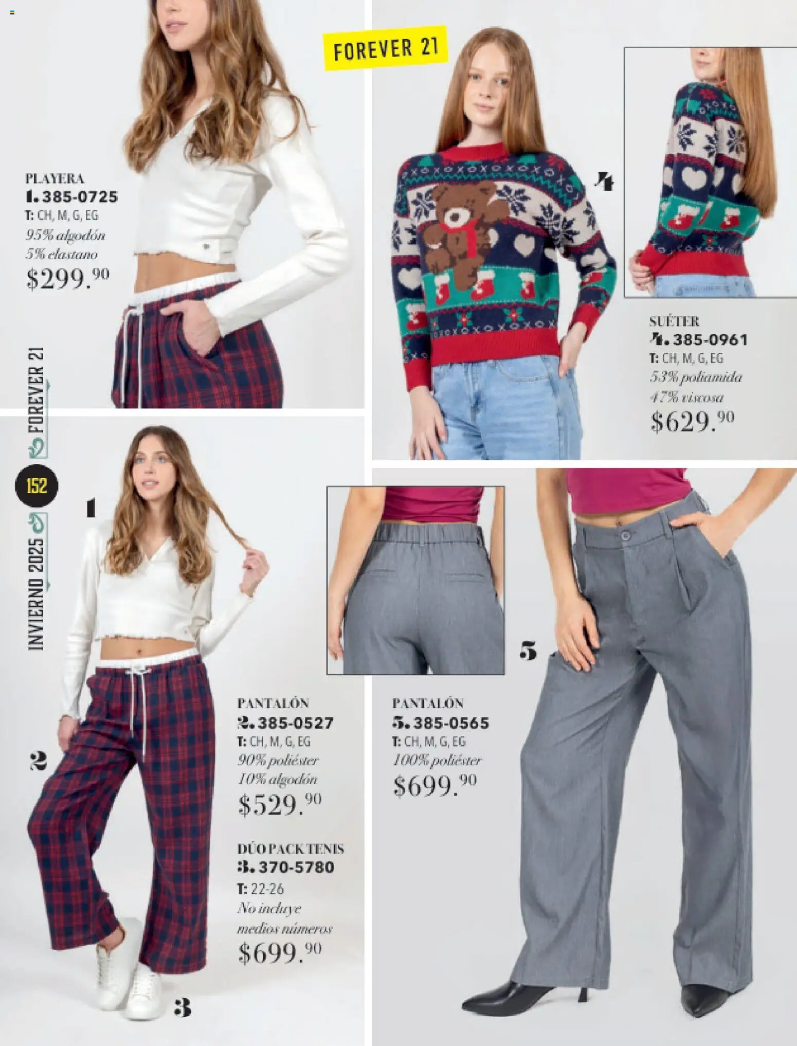 Nuevas ofertas de Andrea válidas en toda la República Mexicana desde el 26.11.2025. ¡Encuentra las mejores ofertas en Andrea catálogo Invierno! | Página: 152 | Productos: Suéter, Tenis, Algodón, Playera