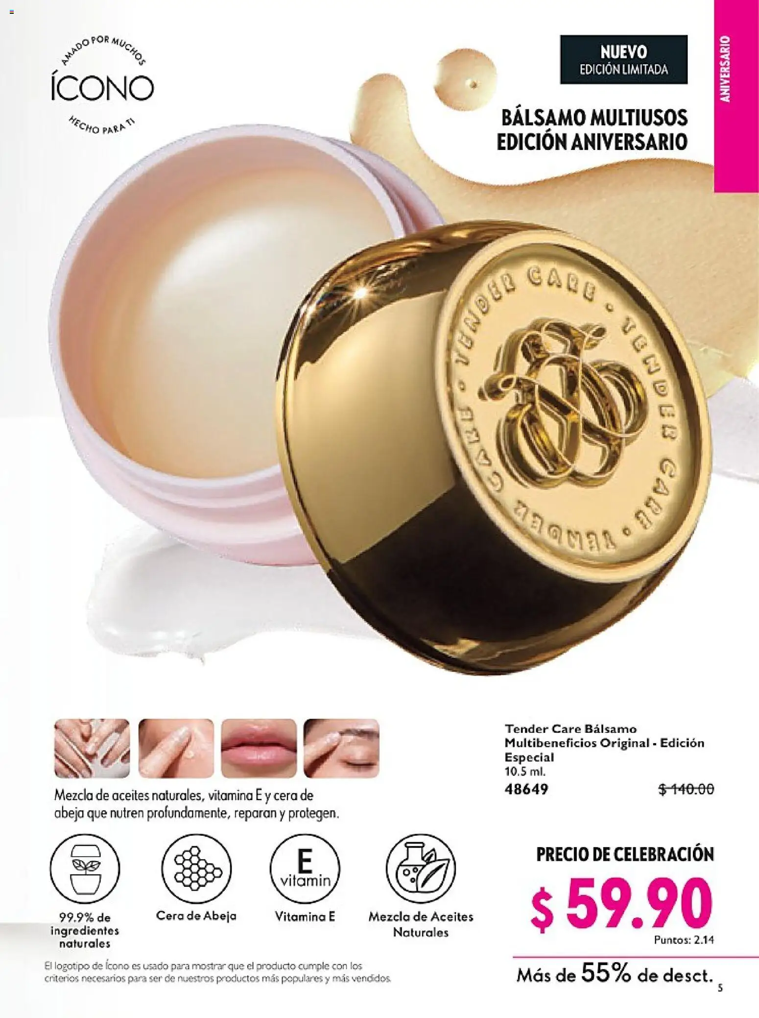 Nuevas ofertas de Oriflame válidas en toda la República Mexicana desde el 14.02.2026. ¡Encuentra las mejores ofertas en Oriflame campaña 3 2026! | Página: 5 | Productos: Bálsamo, Cera