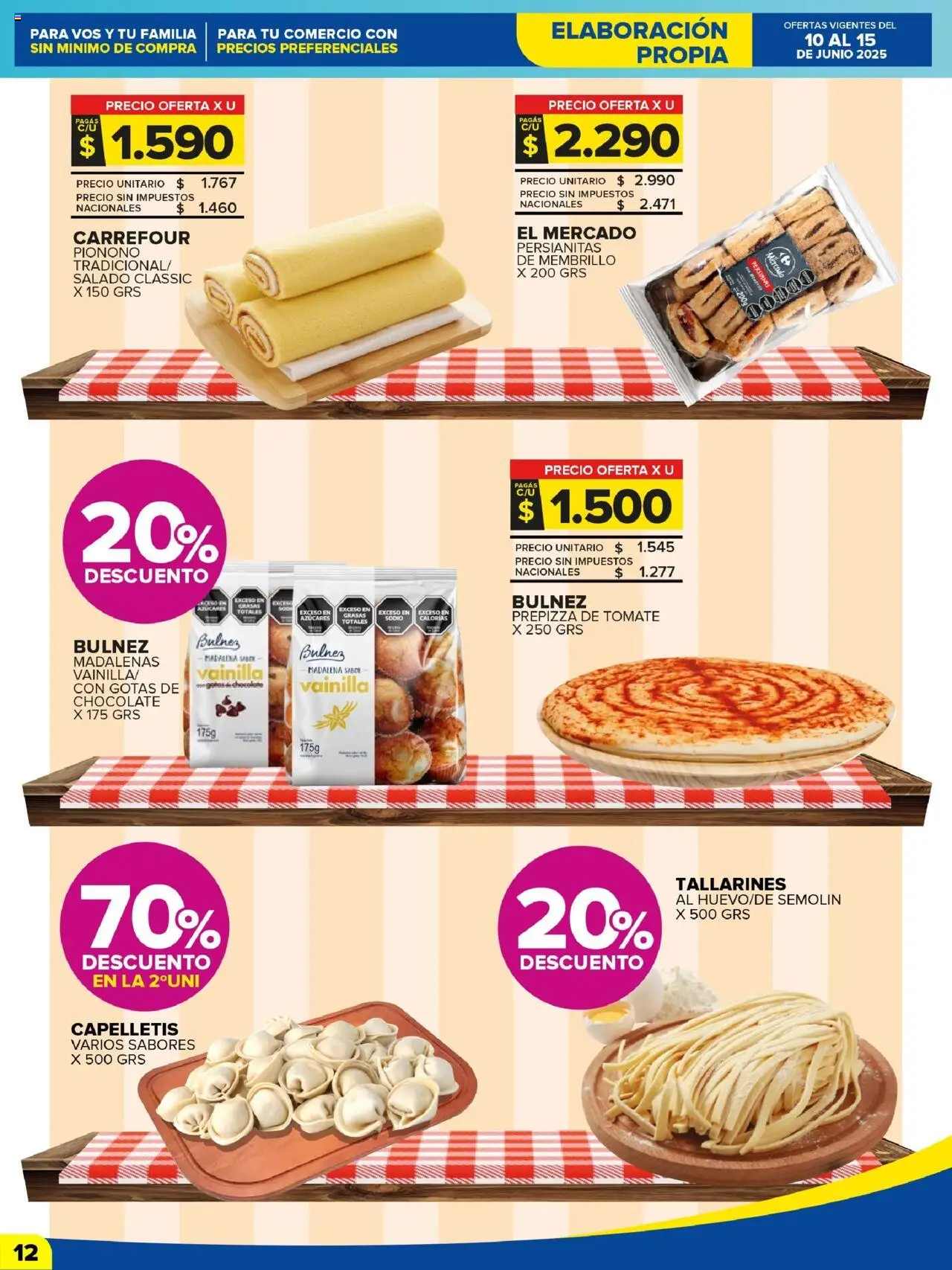 Carrefour Maxi catálogo │ válido desde el 10.06.2025 | Página: 12 | Productos: Tomate, Chocolate, Pionono