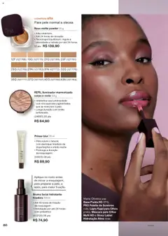 Natura Folheto - válido de 09.09.2025 | Página: 80 | Produtos: Máscara para cílios, Gloss labial, Lápis, Base