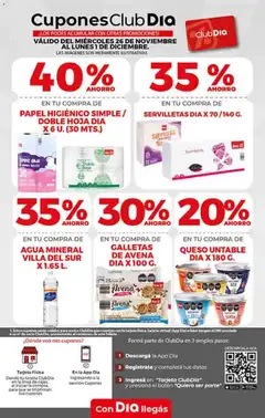 Vista previa Dia - Ofertas - Excluye Salta y Jujuy válido desde el 26.11.2025 | Página: 51 | Productos: Papel higiénico, Servilletas, Agua, Galletas