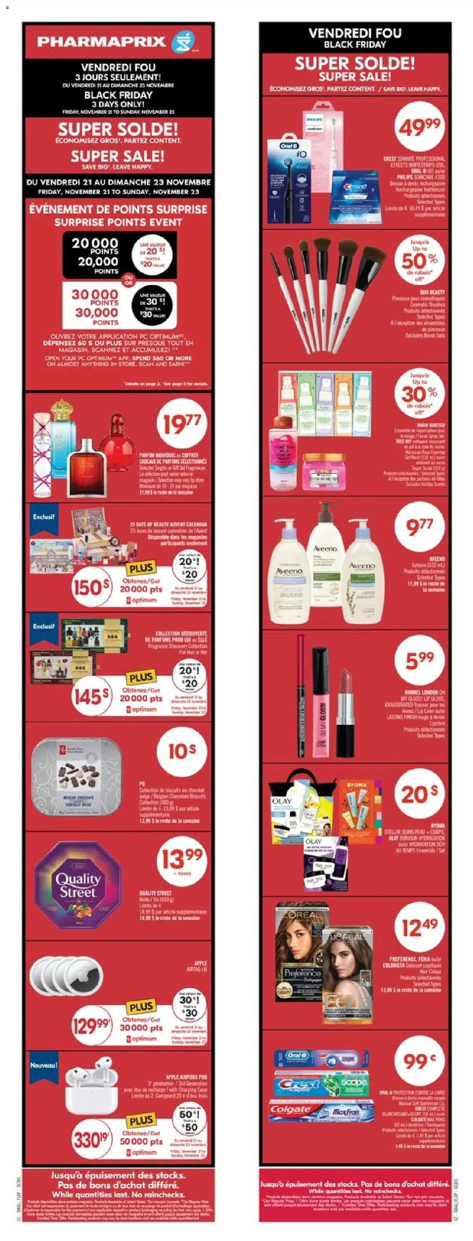 Pharmaprix flyer valid from 21.11.2025 | Page: 1 | Products: PC, Perfume, Fragrance, Lipstick