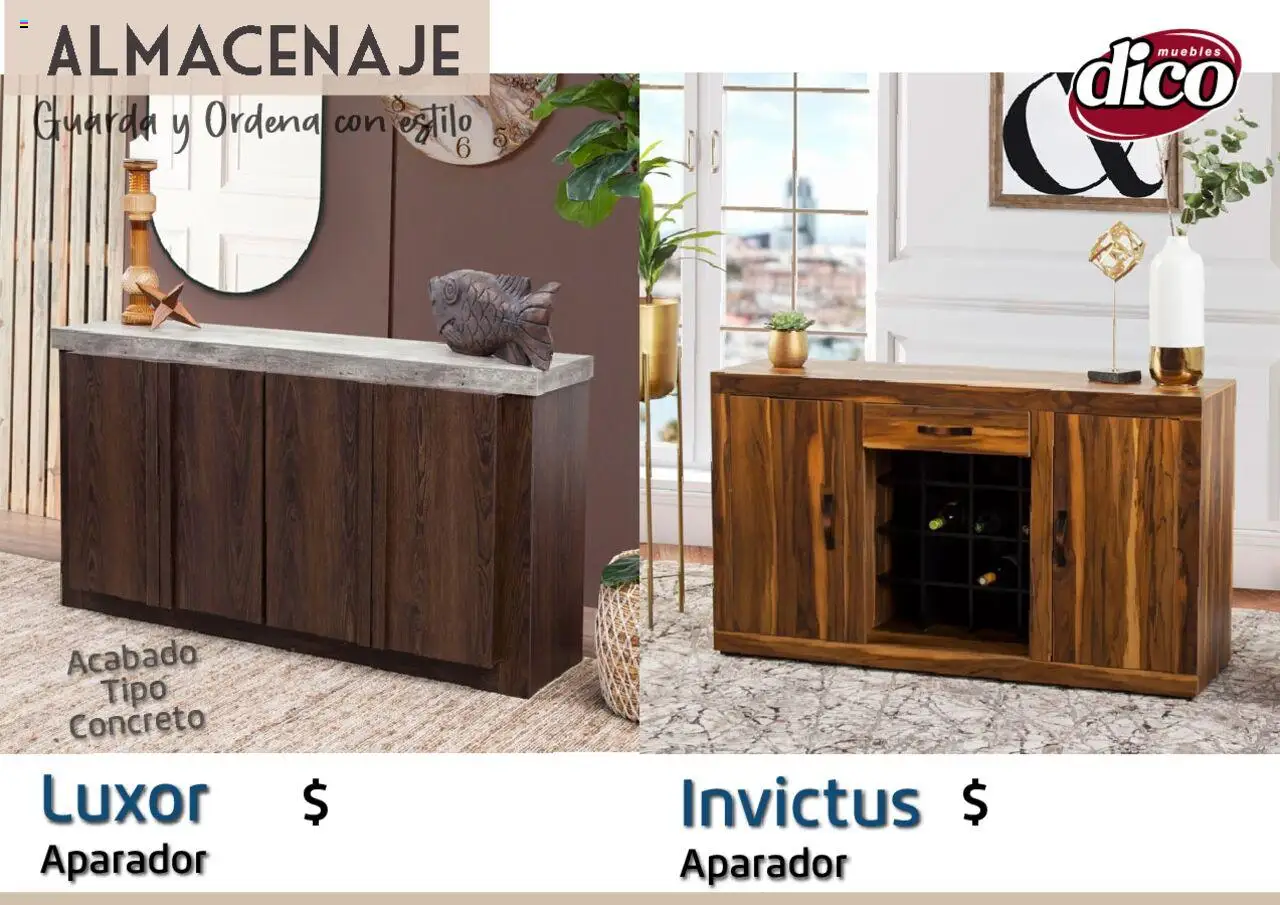 Nuevas ofertas de Muebles Dico válidas en toda la República Mexicana desde el 12.02.2025. ¡Encuentra las mejores ofertas en Muebles Dico catálogo Almacenaje! | Página: 69 | Productos: Aparador